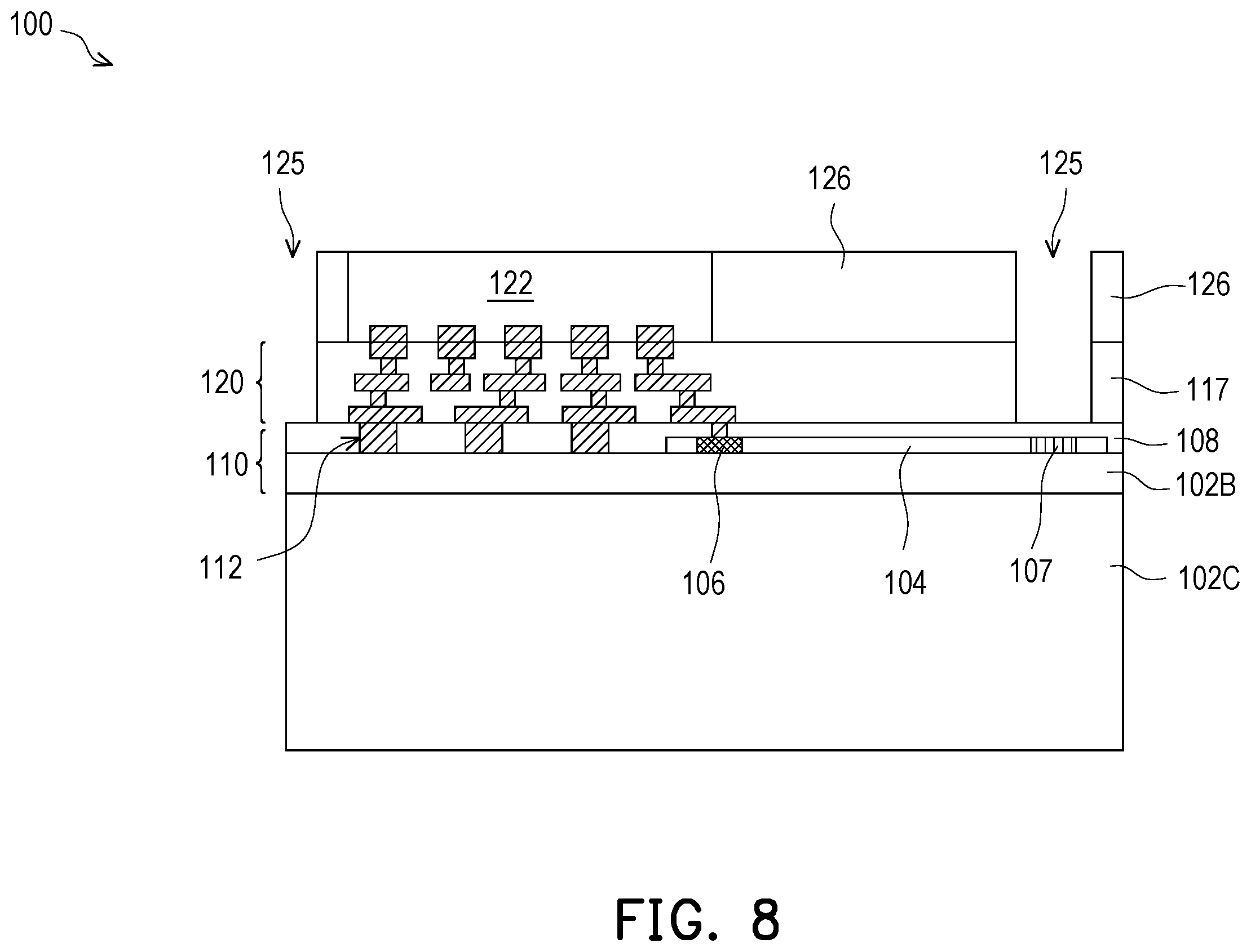 Patent US12353011 Figure 8 – Photonic package and method of manufacture