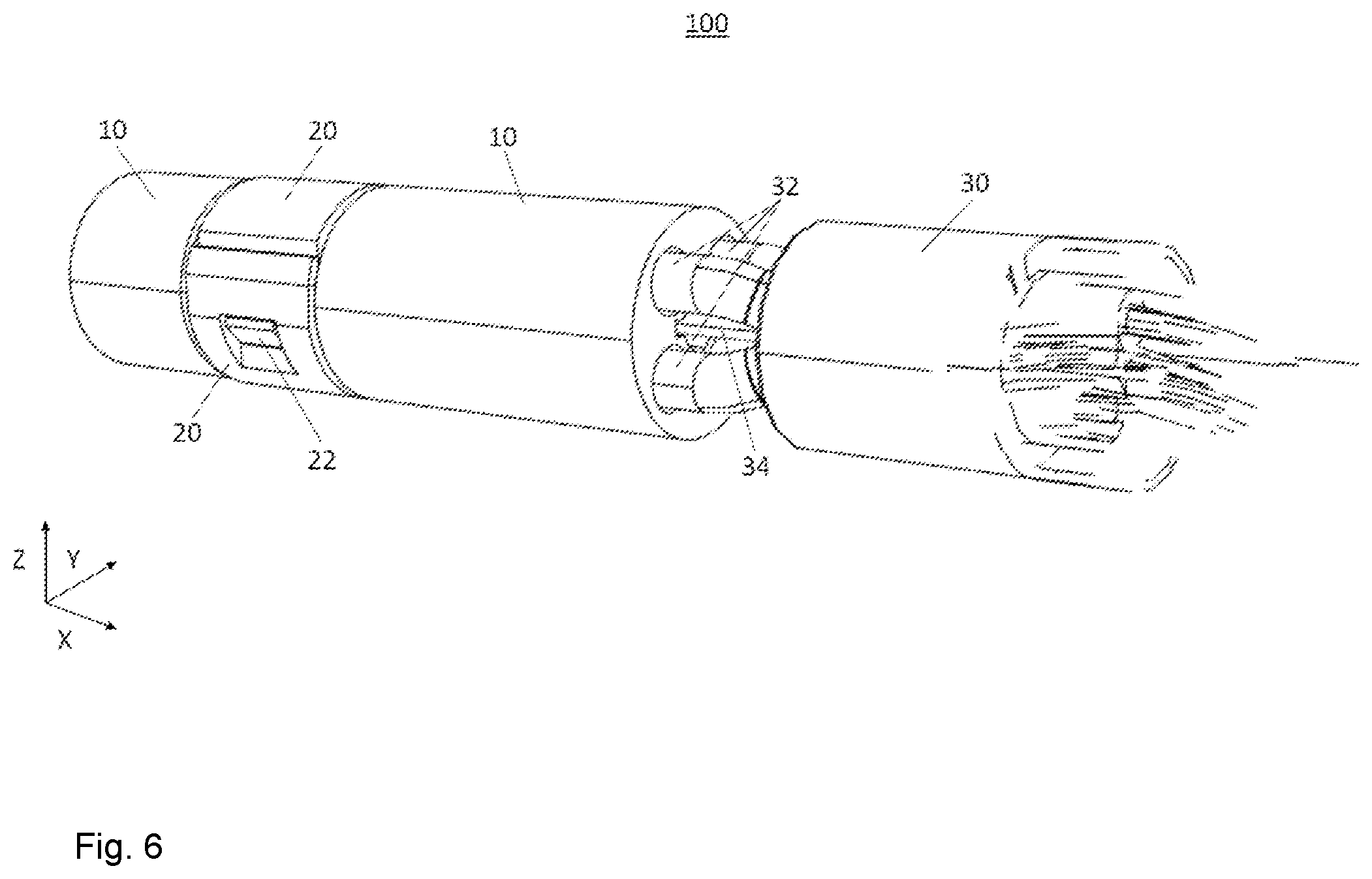 Patent US12353019 Figure 6 – Plug connector for transmitting optical and electrical signals