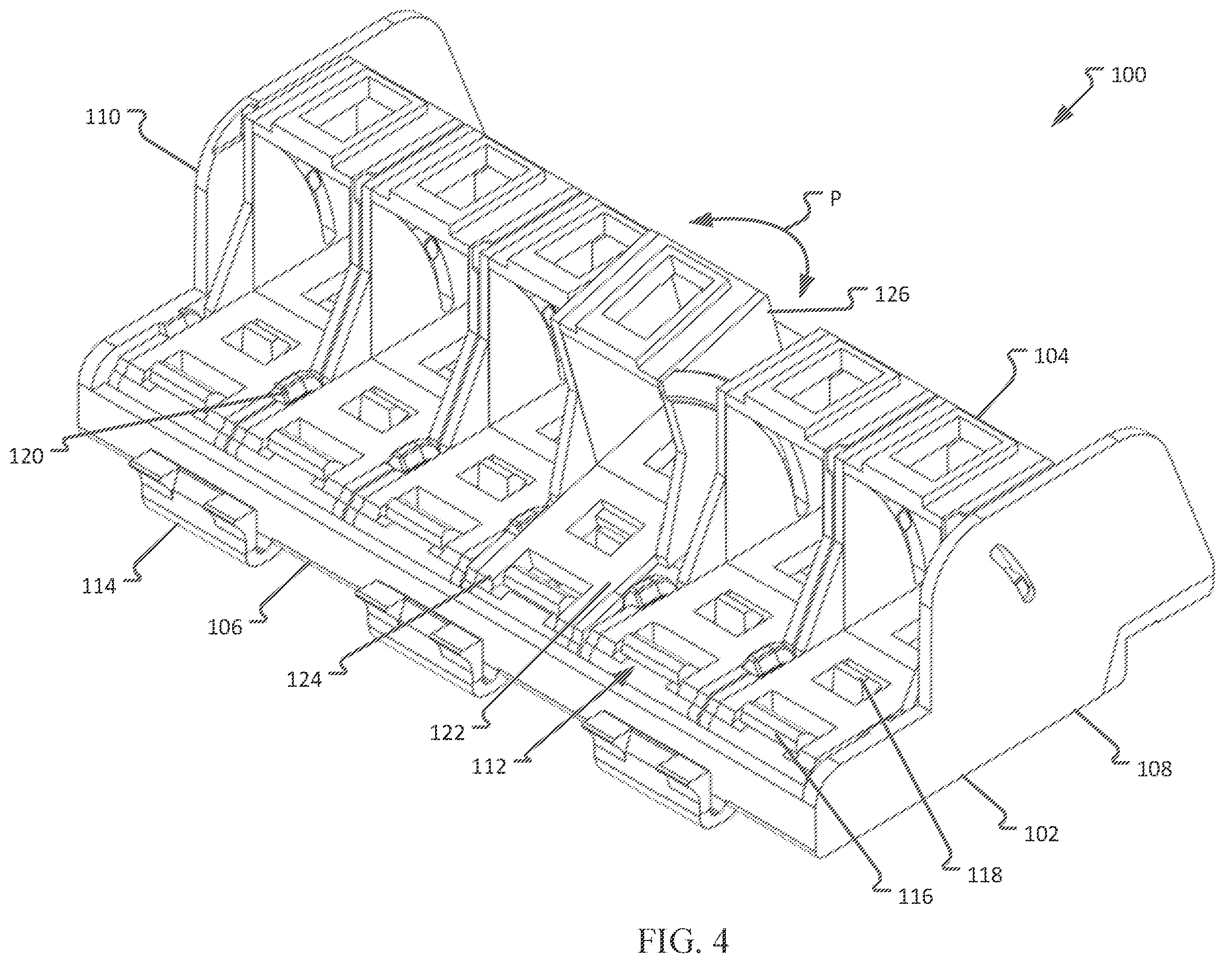 Patent US12353020 Figure 4 – Optical fiber adapter mounting devices