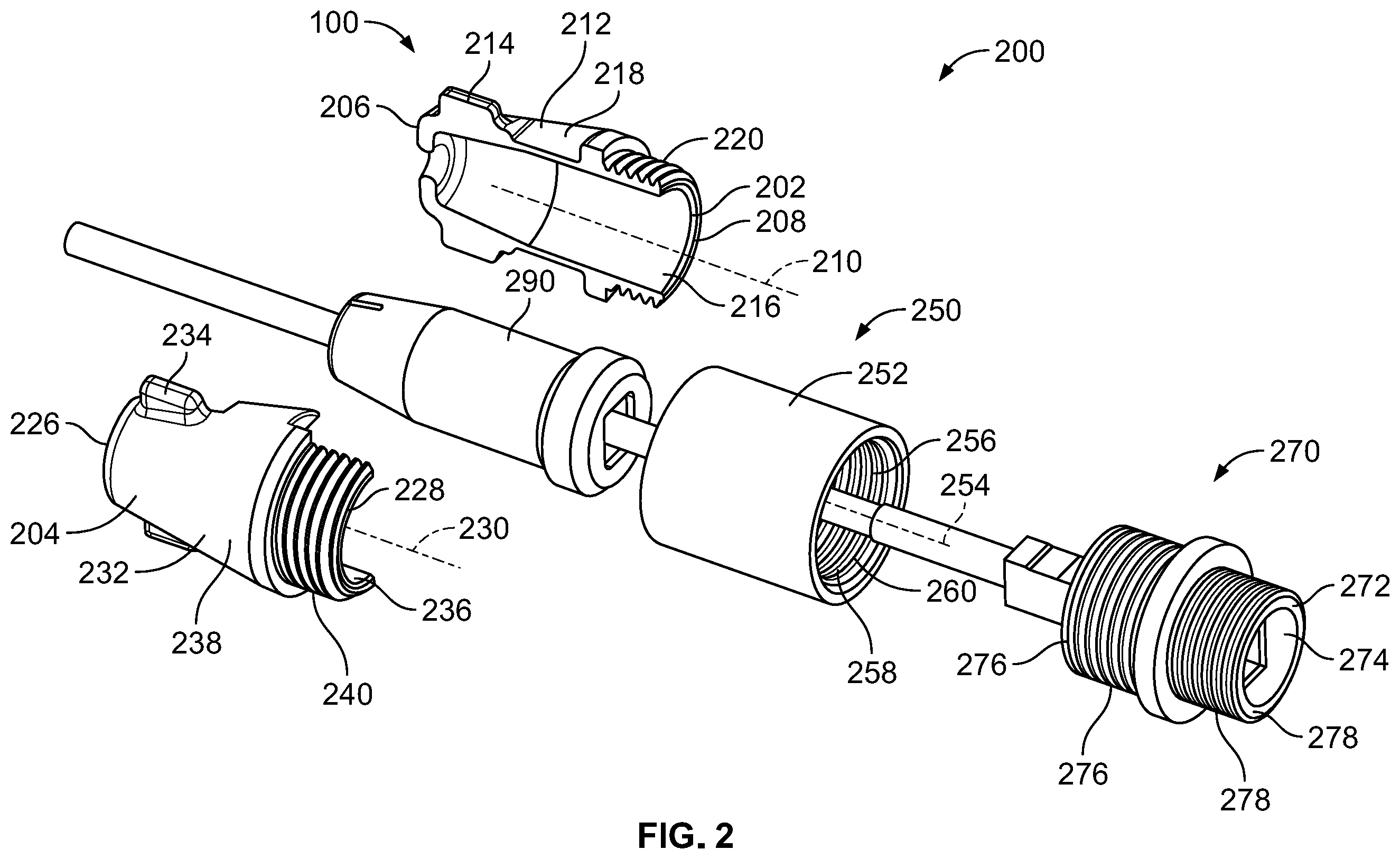 Patent US12353021 Figure 2 – Retrofit cover for fiber optic cable connection