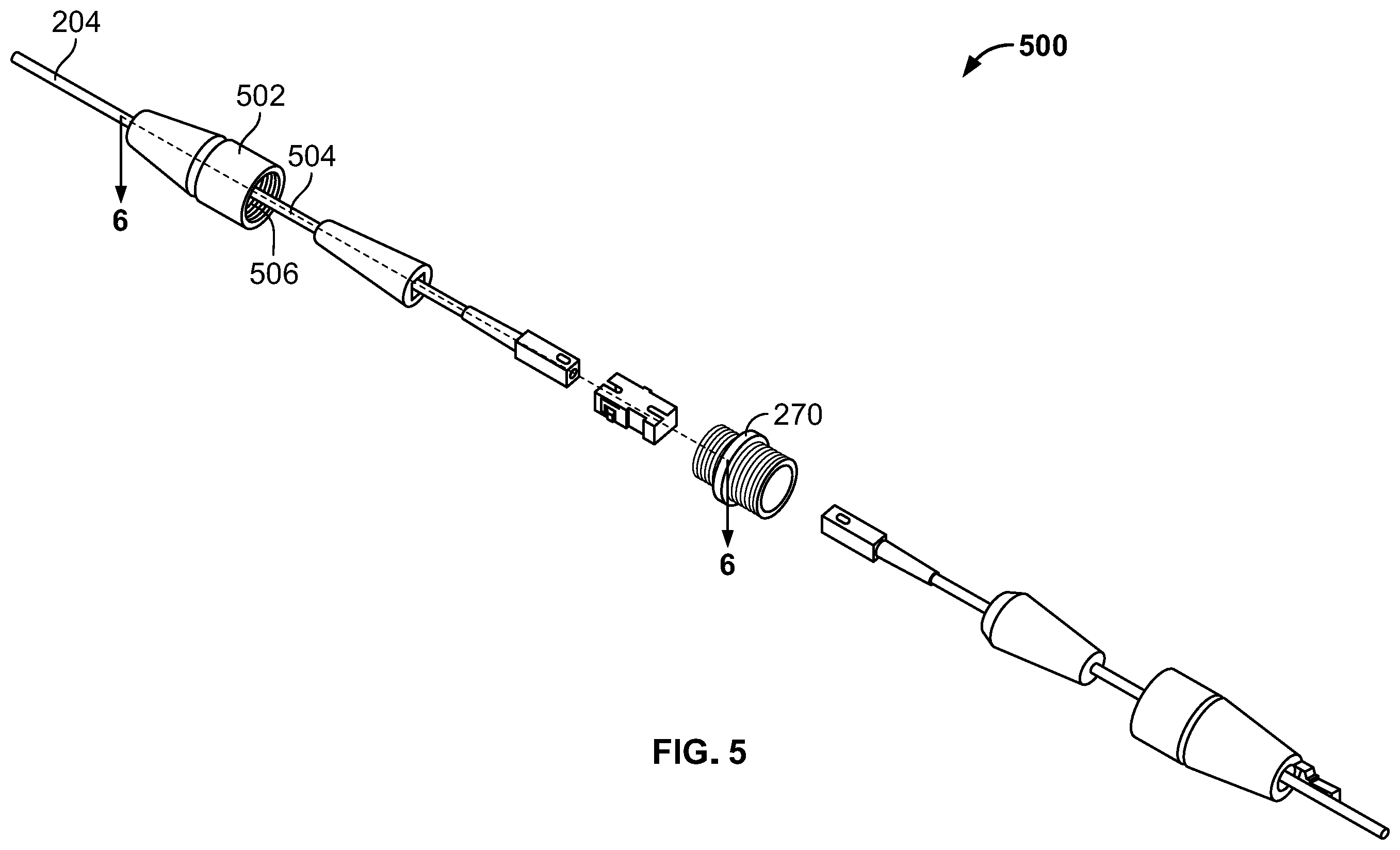 Patent US12353021 Figure 5 – Retrofit cover for fiber optic cable connection