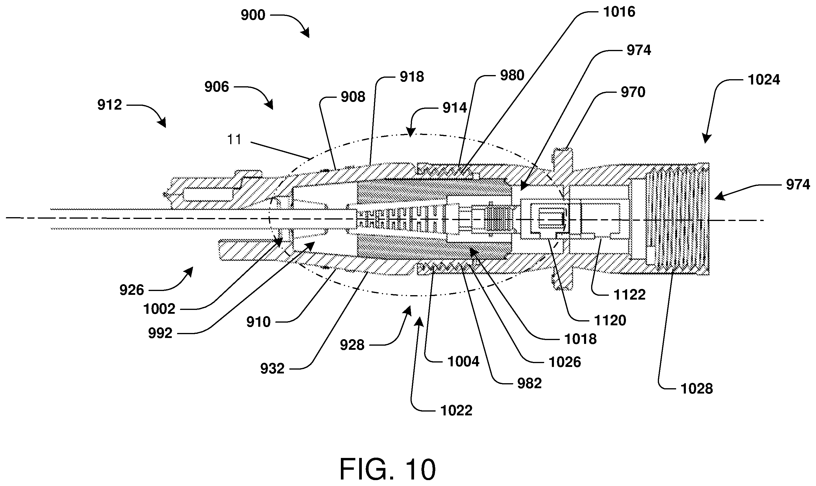 Patent US12353021 Figure 10 – Retrofit cover for fiber optic cable connection