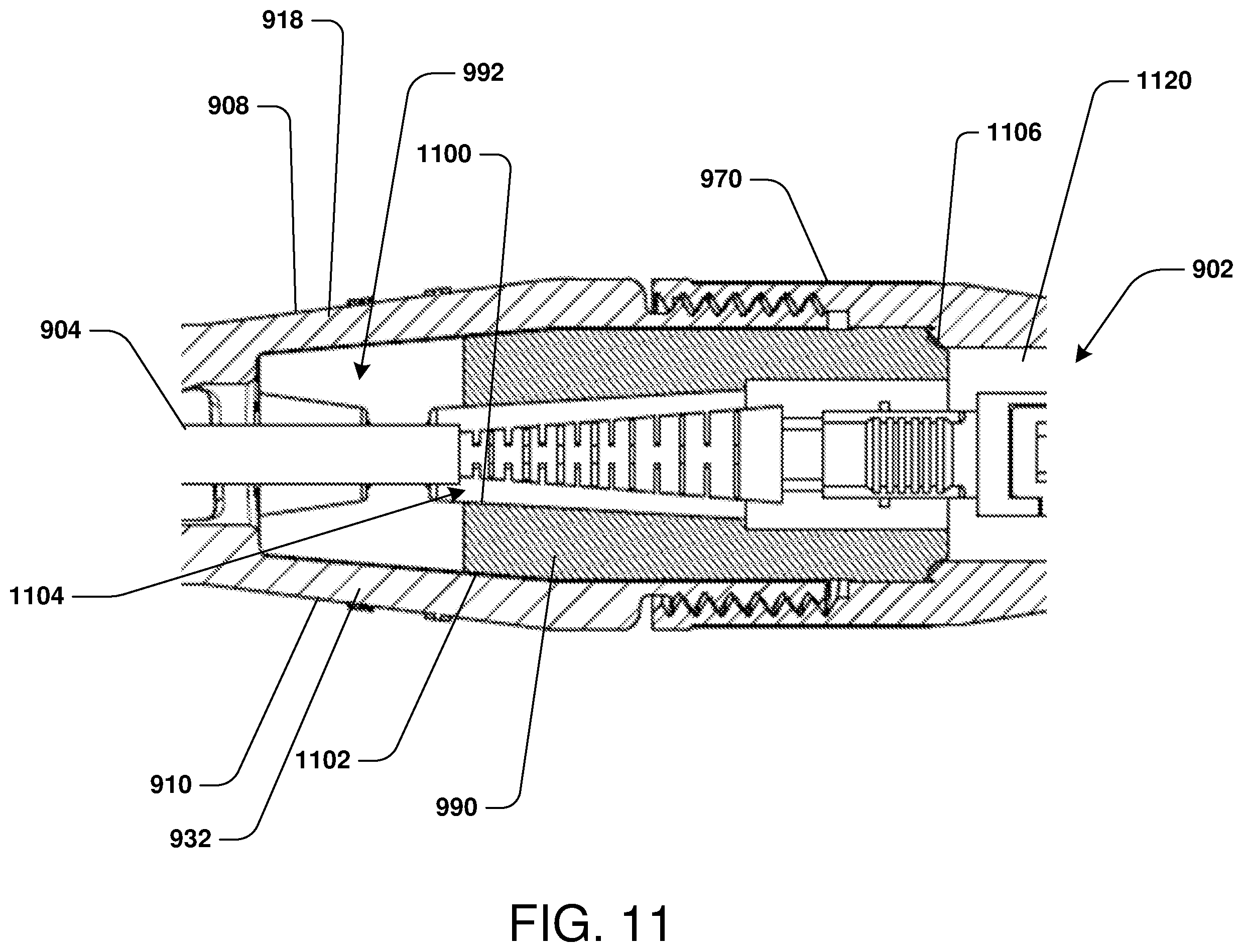 Patent US12353021 Figure 11 – Retrofit cover for fiber optic cable connection