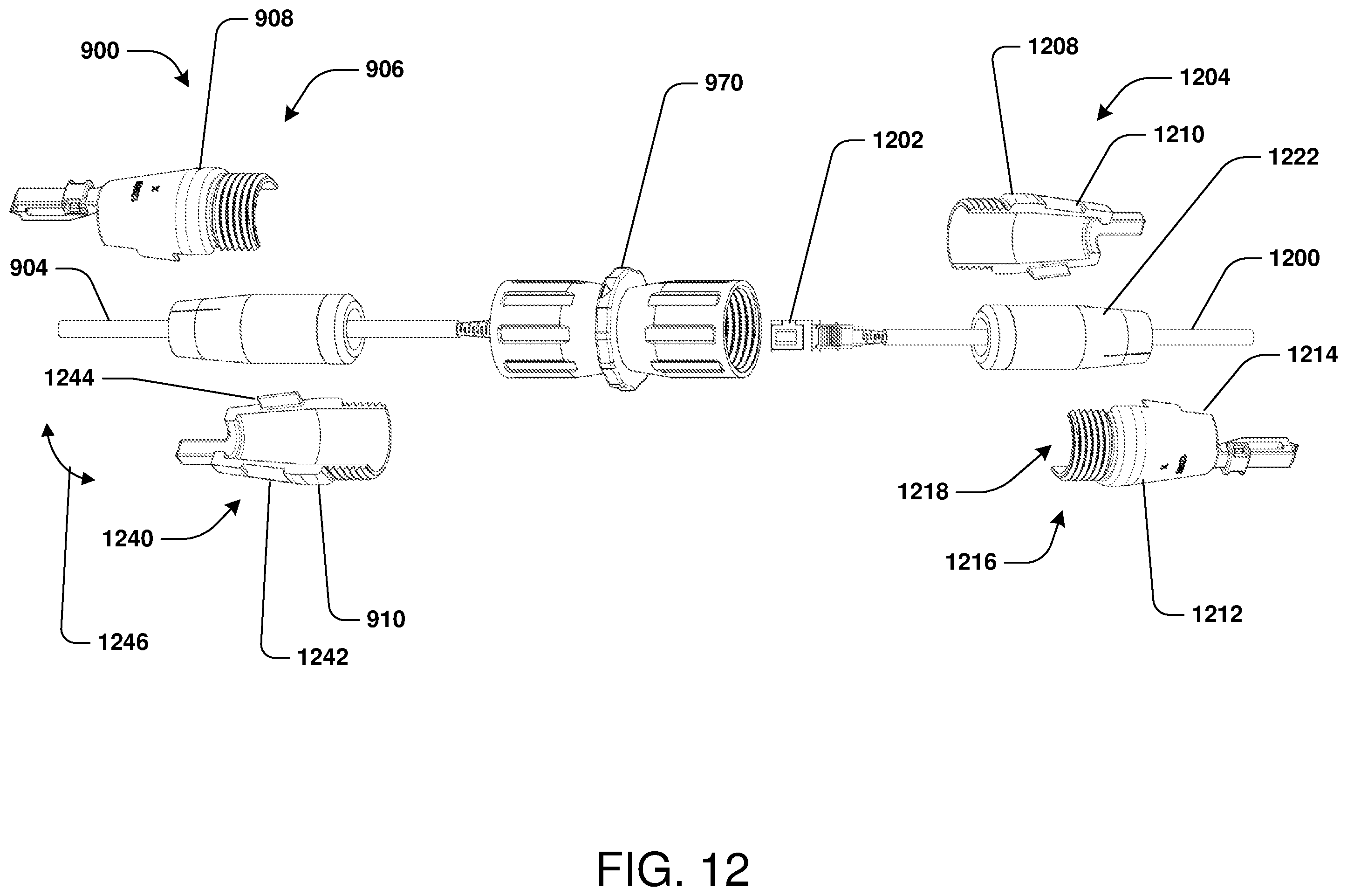Patent US12353021 Figure 12 – Retrofit cover for fiber optic cable connection