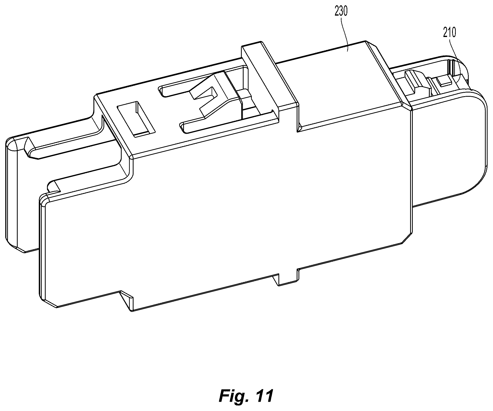 Patent US12353022 Figure 8 – Multi-fiber ferrule with improved eye safety