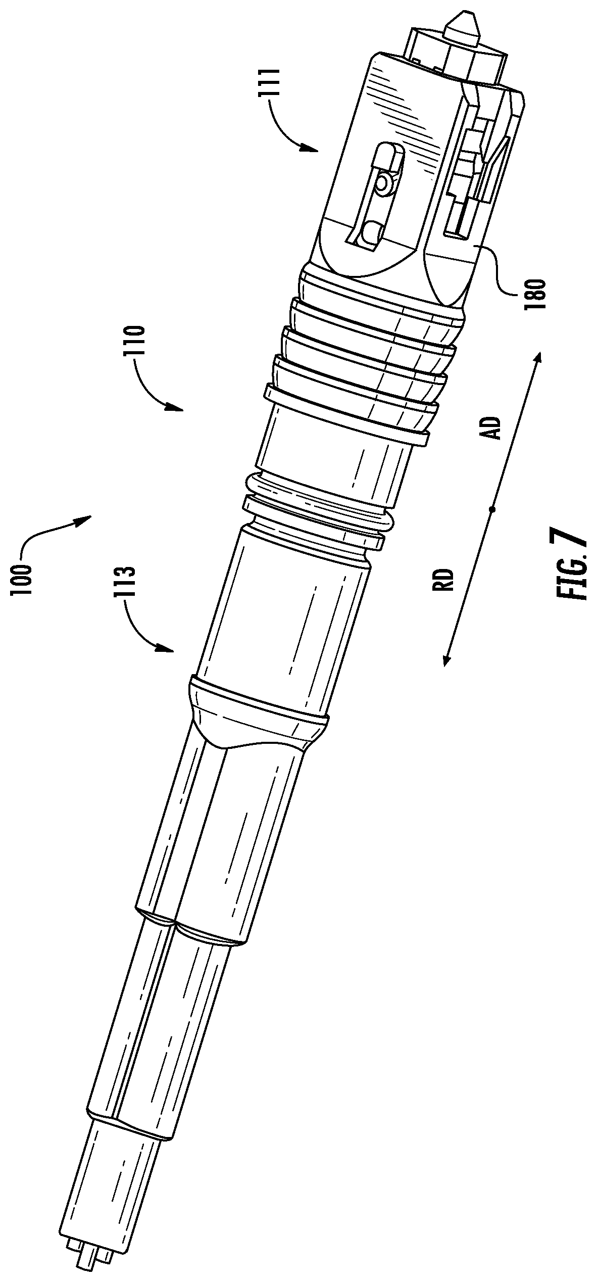 Patent US12353024 Figure 7 – Multiports and optical connectors with rotationally discrete locking and keying features
