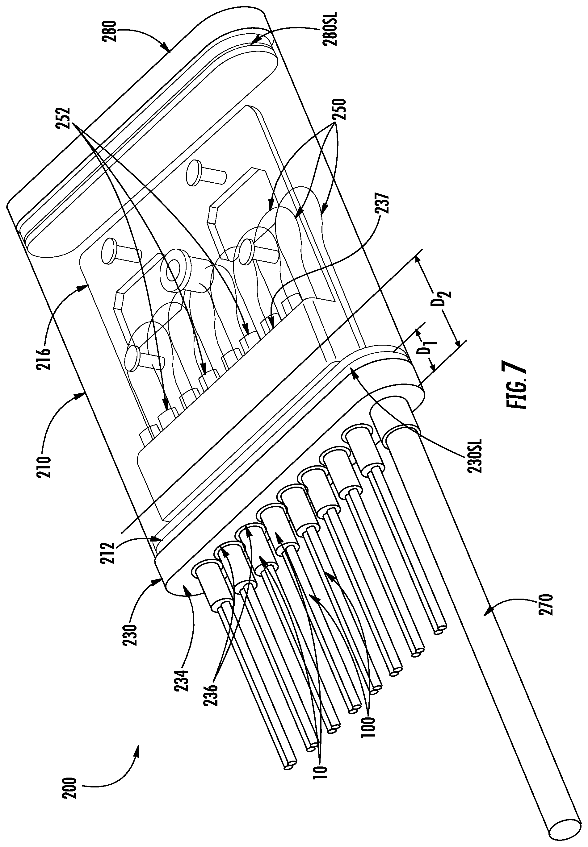 Patent US12353025 Figure 6 – Multiports having a connection port insert and methods of making the same