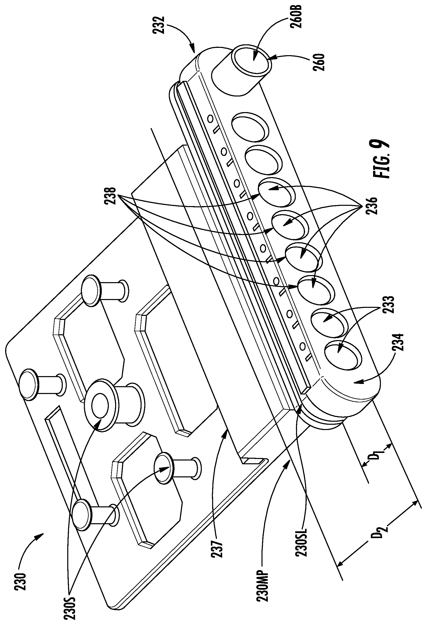 Patent US12353025 Figure 8 – Multiports having a connection port insert and methods of making the same
