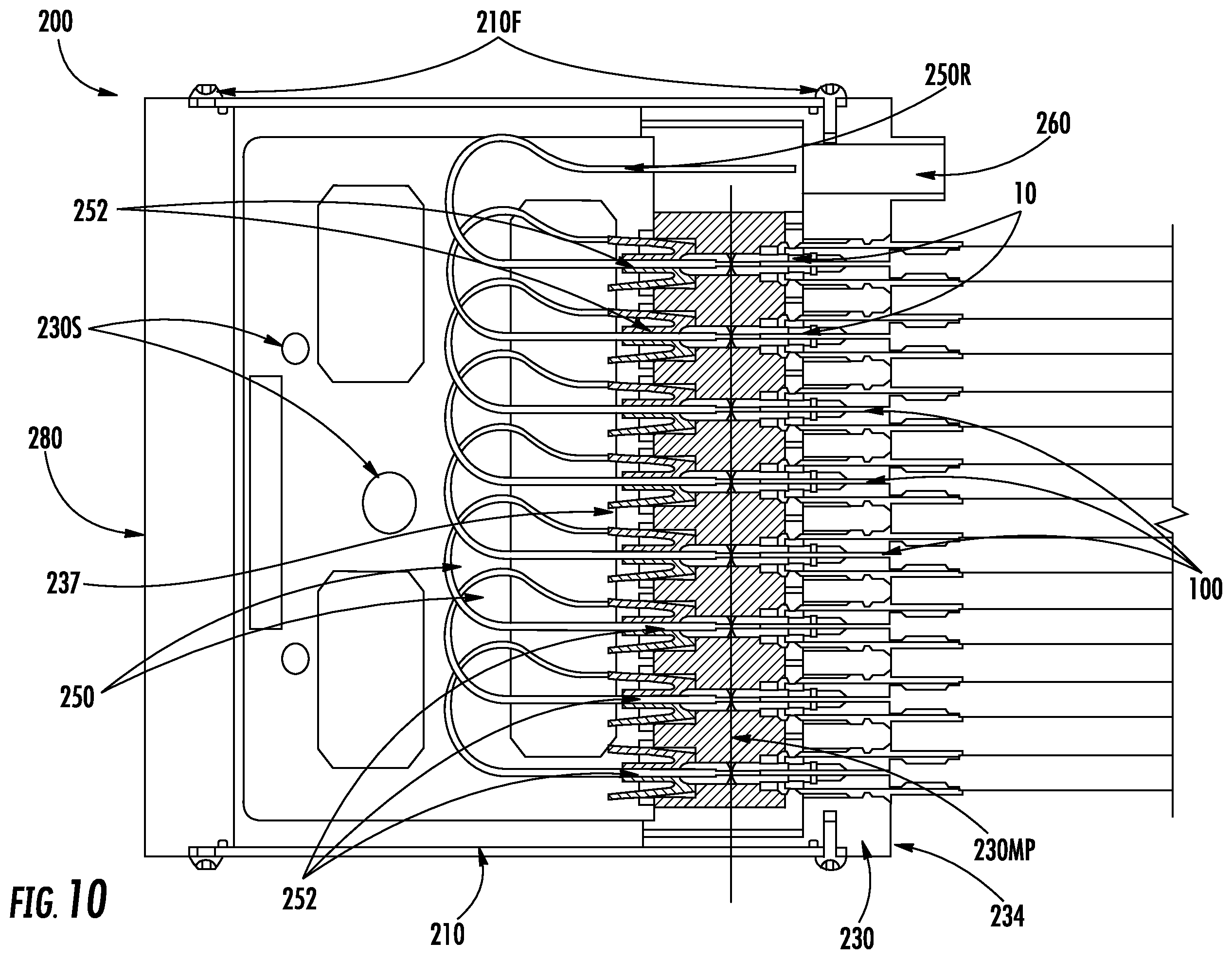 Patent US12353025 Figure 9 – Multiports having a connection port insert and methods of making the same