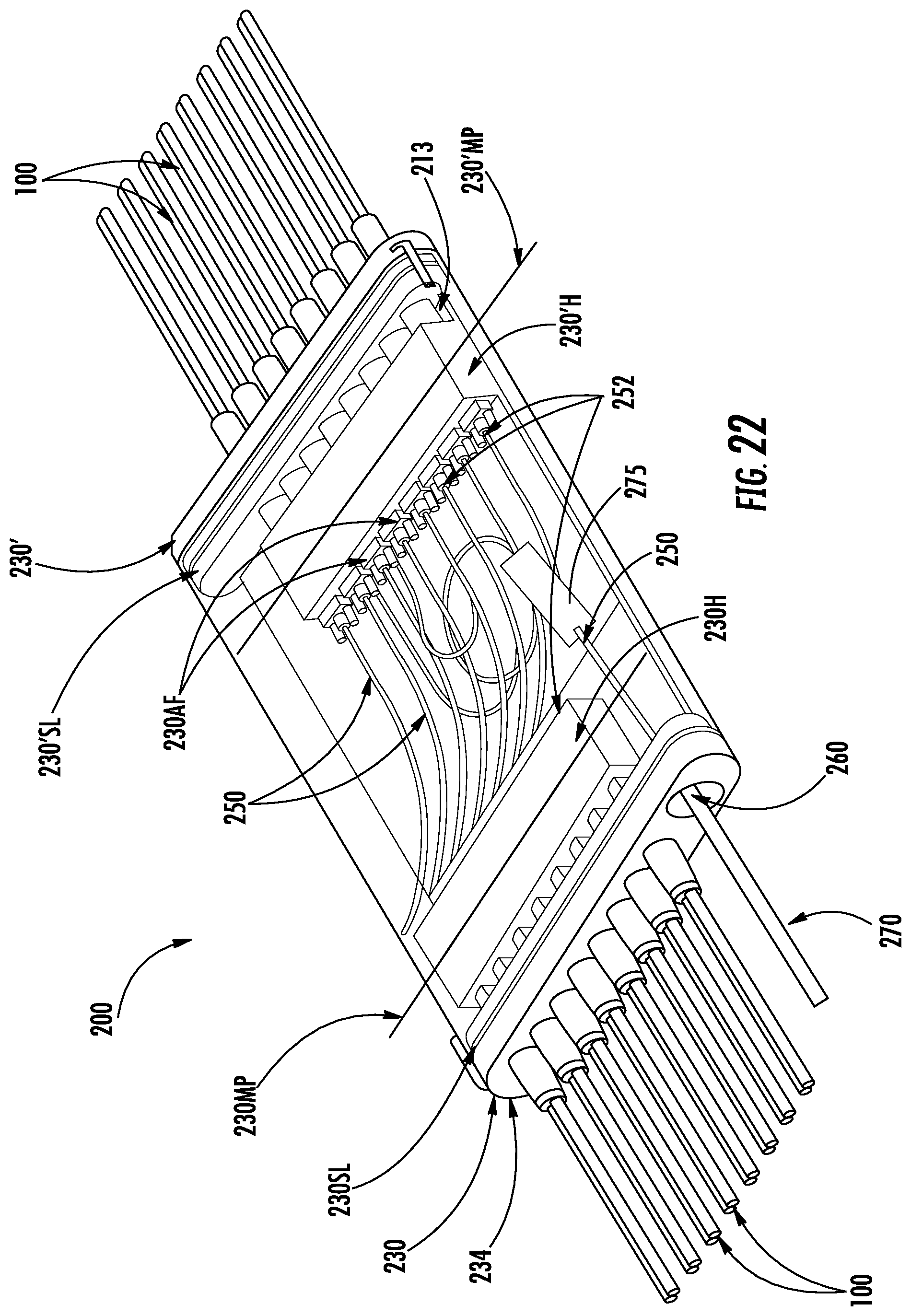 Patent US12353025 Figure 19 – Multiports having a connection port insert and methods of making the same