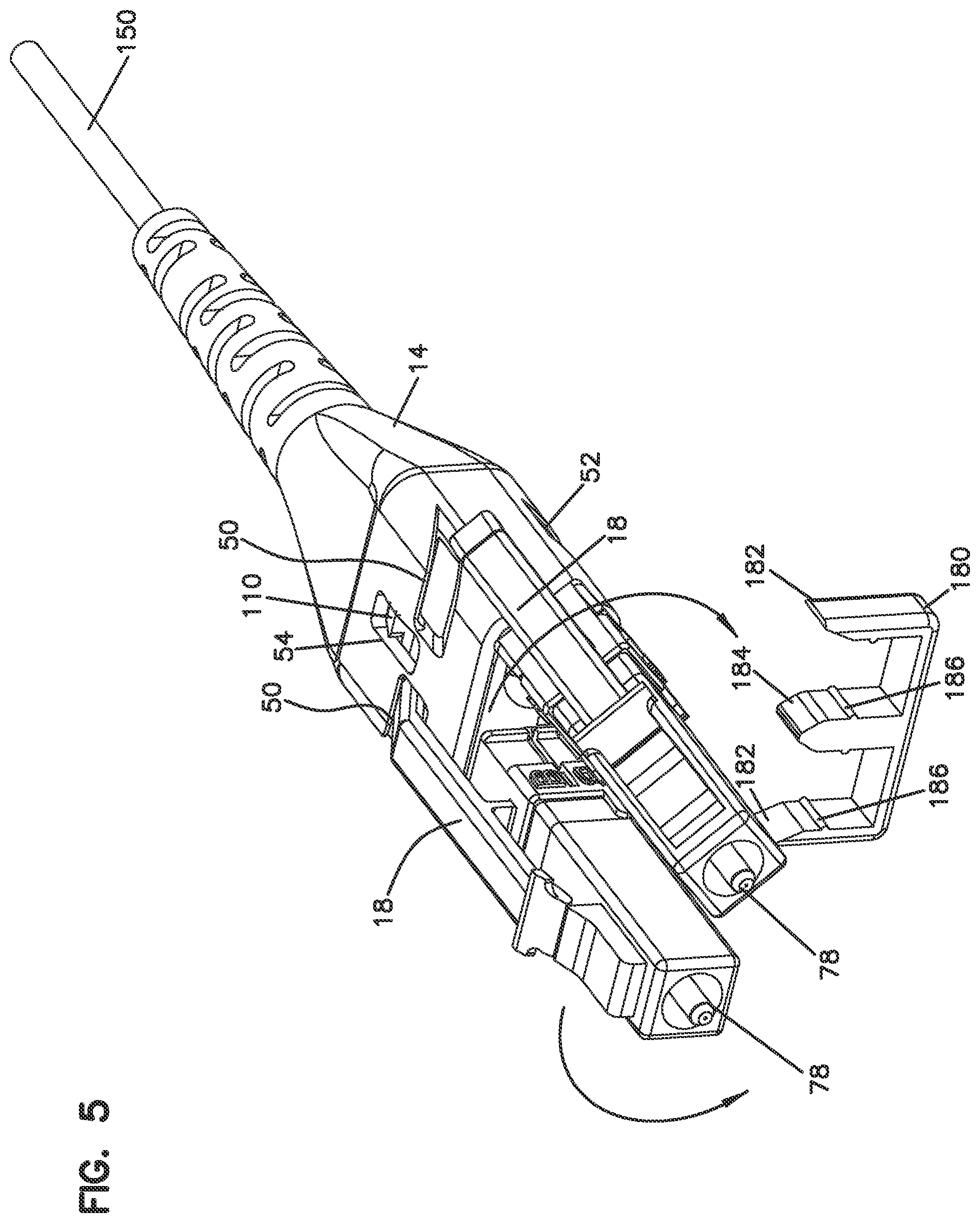 Patent US12353026 Figure 4 – Fiber optic connector