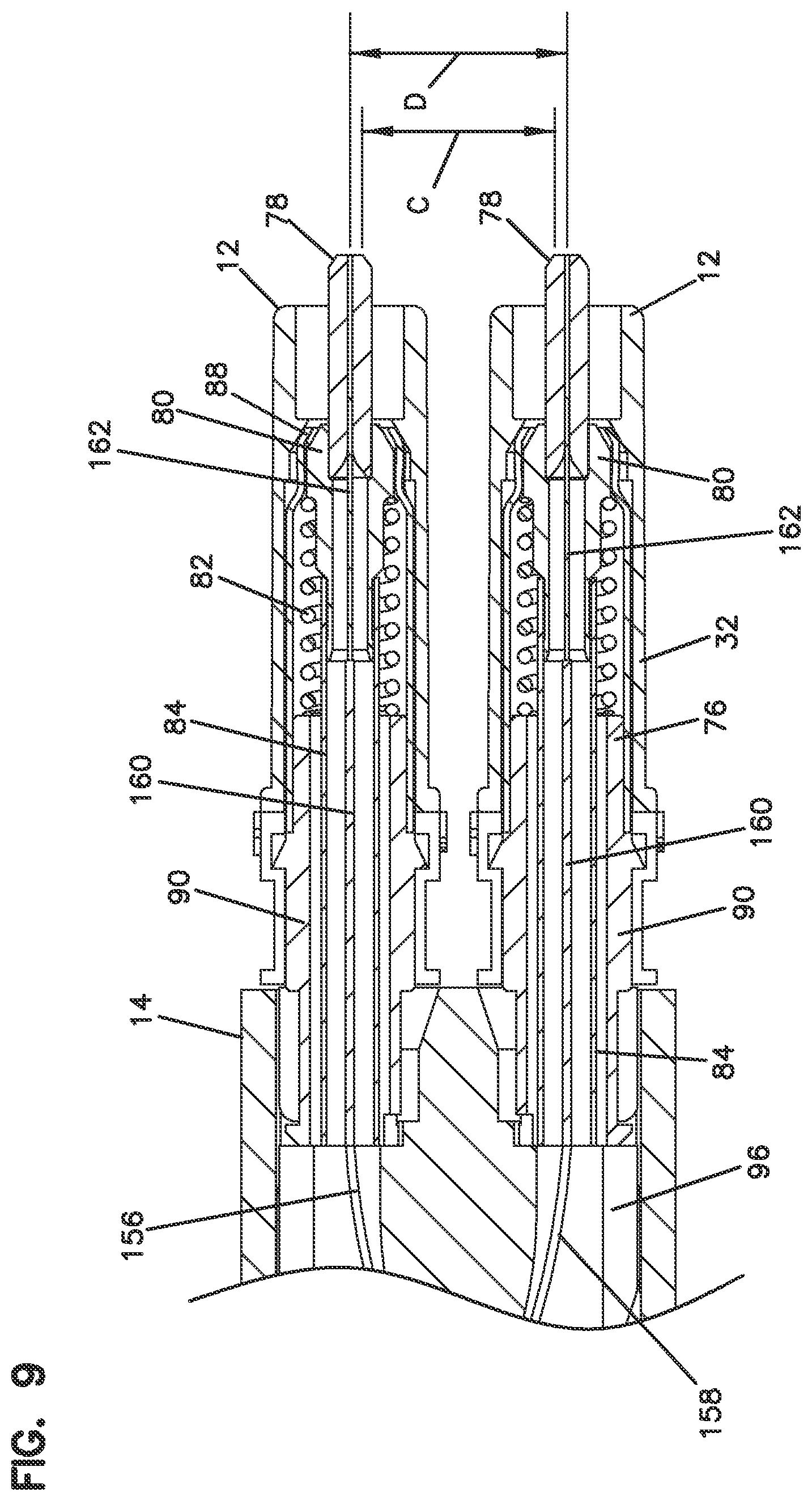 Patent US12353026 Figure 7 – Fiber optic connector