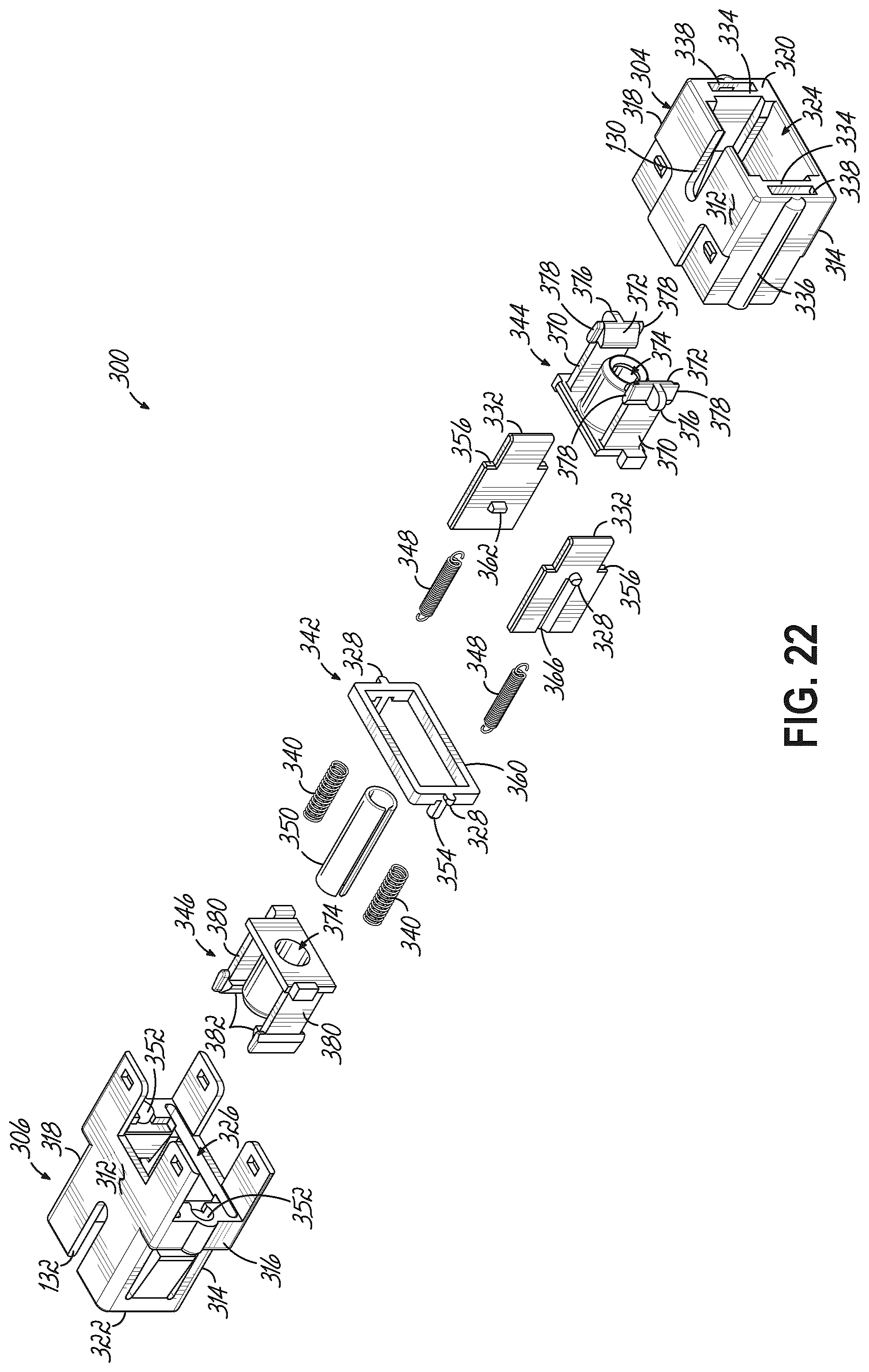 Patent US12353027 Figure 16 – Fiber optic adapters for use with fiber optic connectors and methods for coupling fiber optic connectors