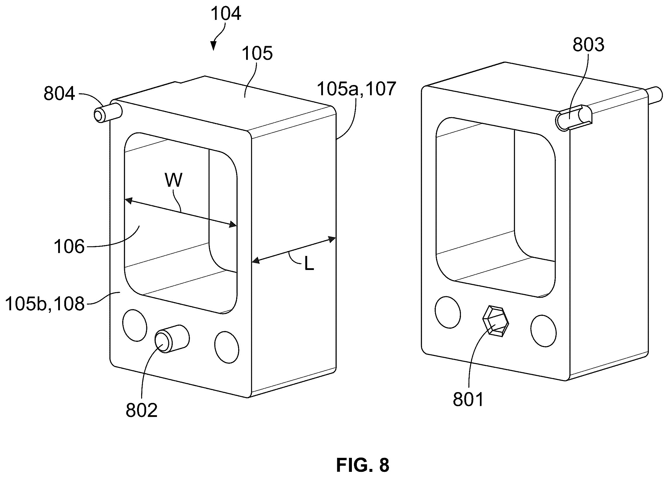 Patent US12353028 Figure 8 – Fiber optic backplane connector with spacer