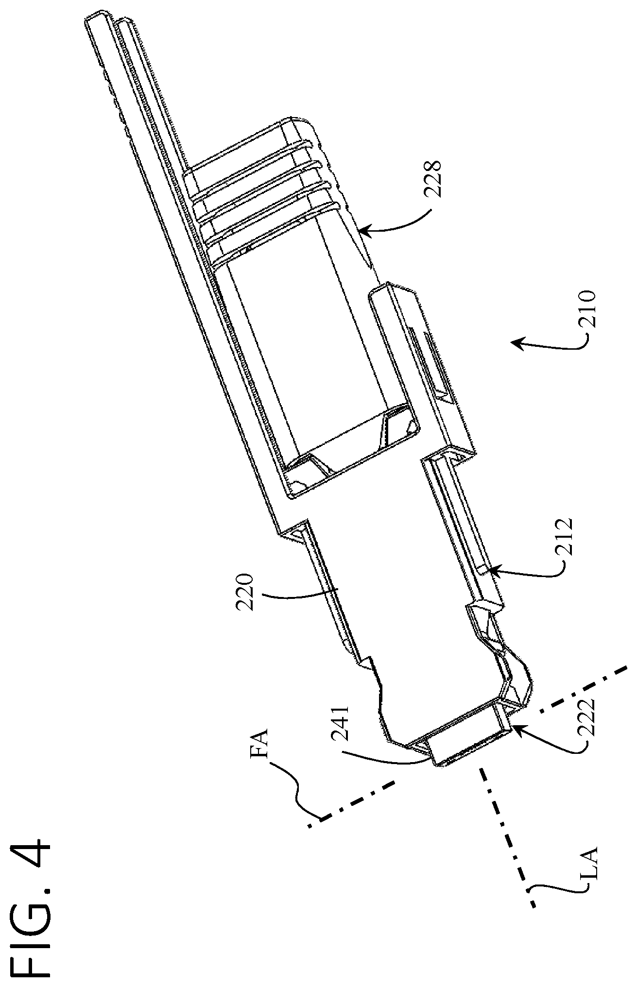 Patent US12353029 Figure 4 – Optical fiber connector