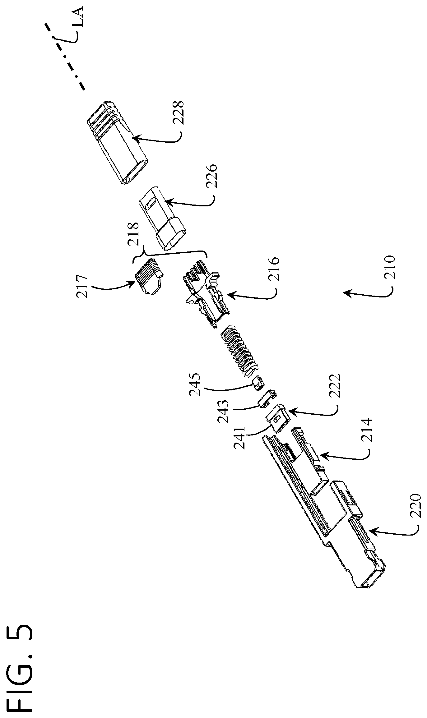 Patent US12353029 Figure 7 – Optical fiber connector