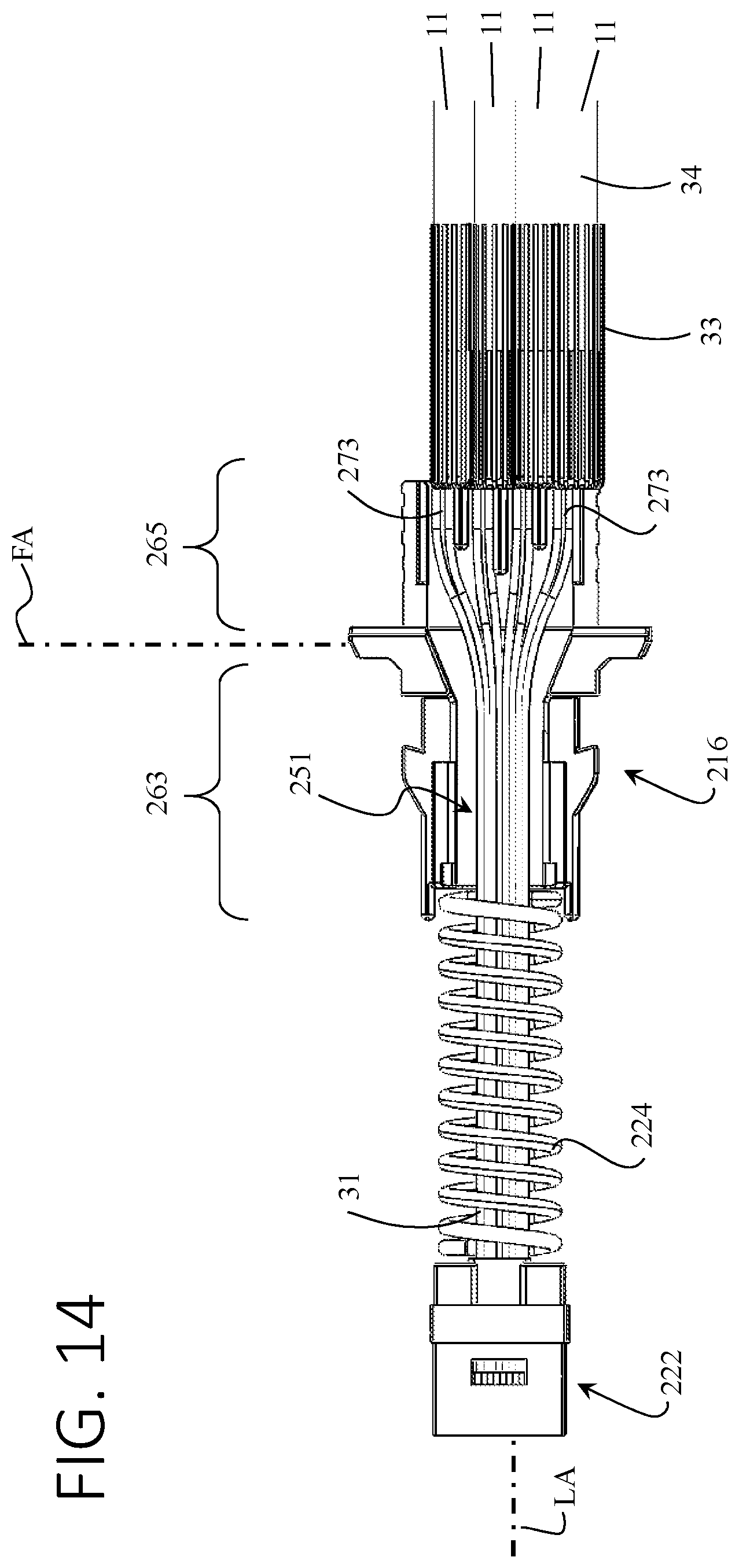 Patent US12353029 Figure 16 – Optical fiber connector