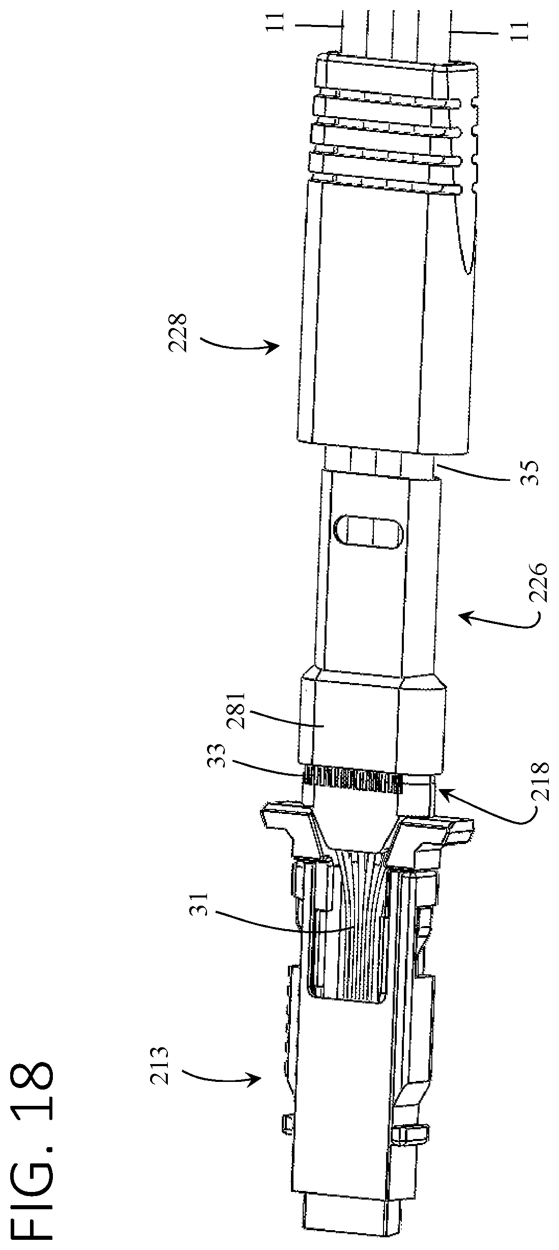 Patent US12353029 Figure 20 – Optical fiber connector
