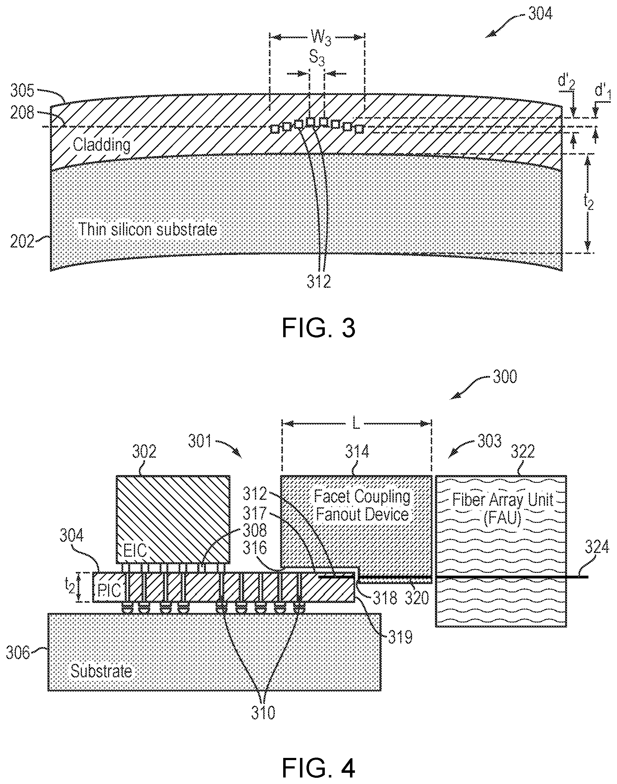 Patent US12353031 Figure 2 – Facet coupling fanout device