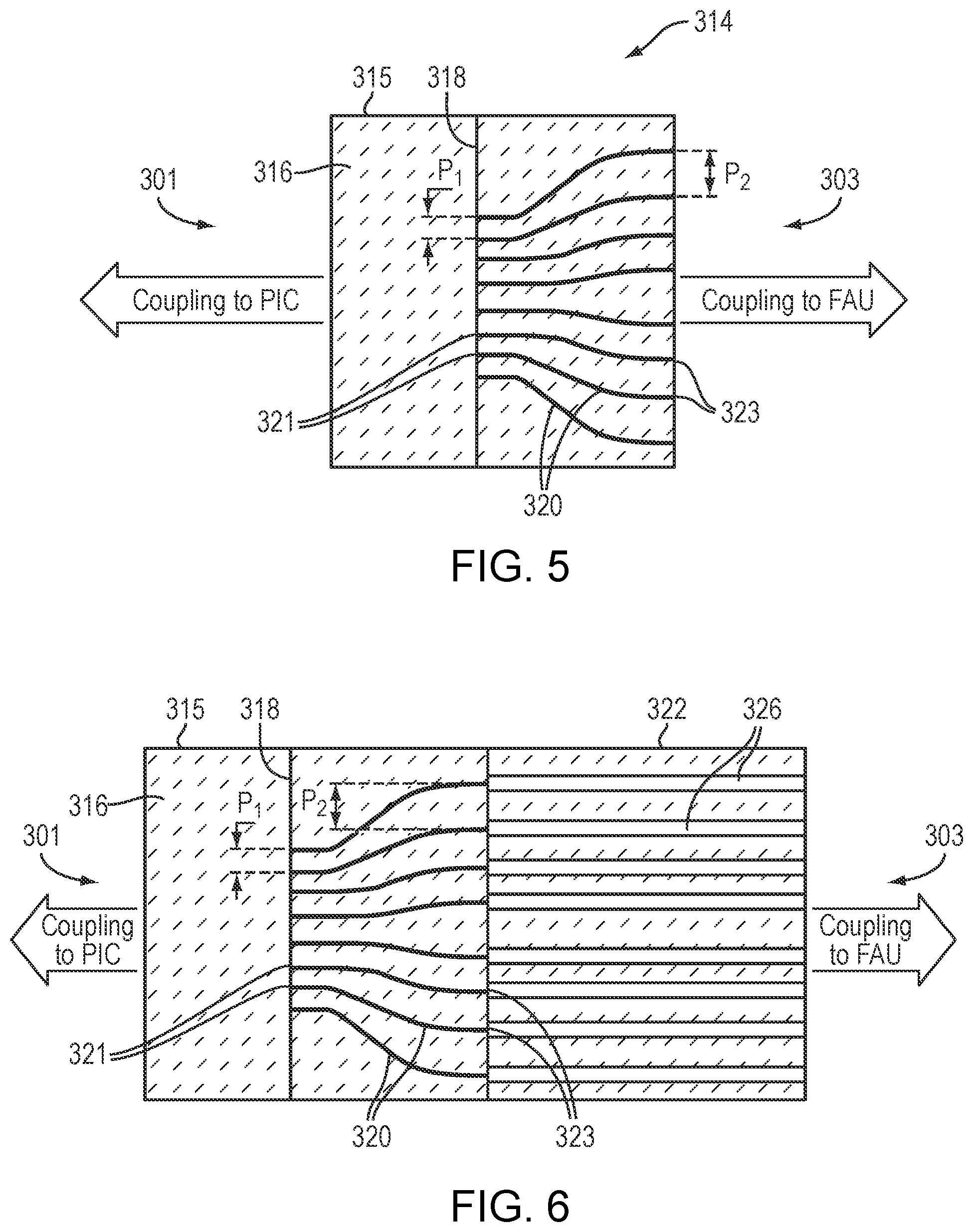 Patent US12353031 Figure 3 – Facet coupling fanout device