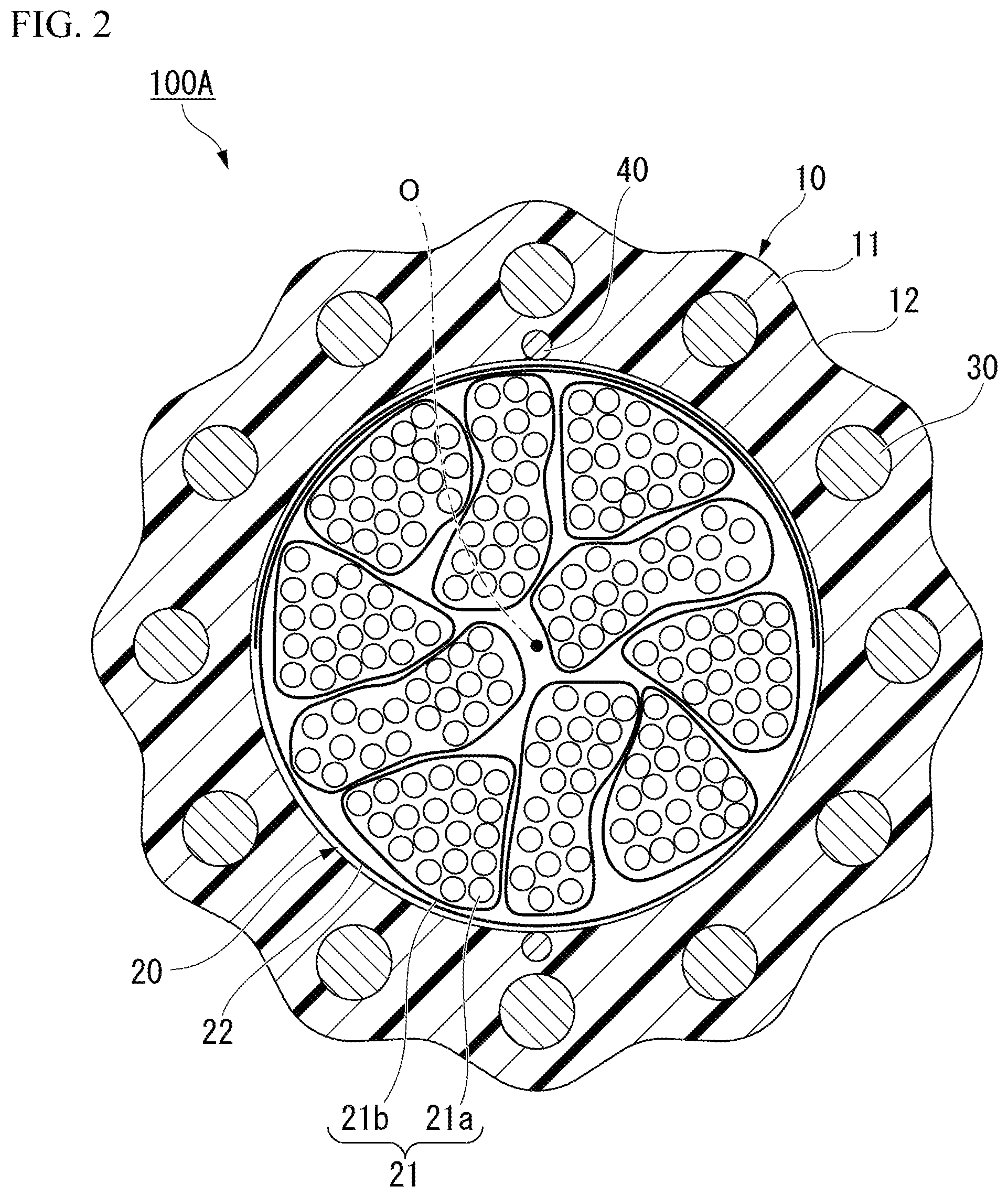 Patent US12353036 Figure 2 – Optical fiber cable