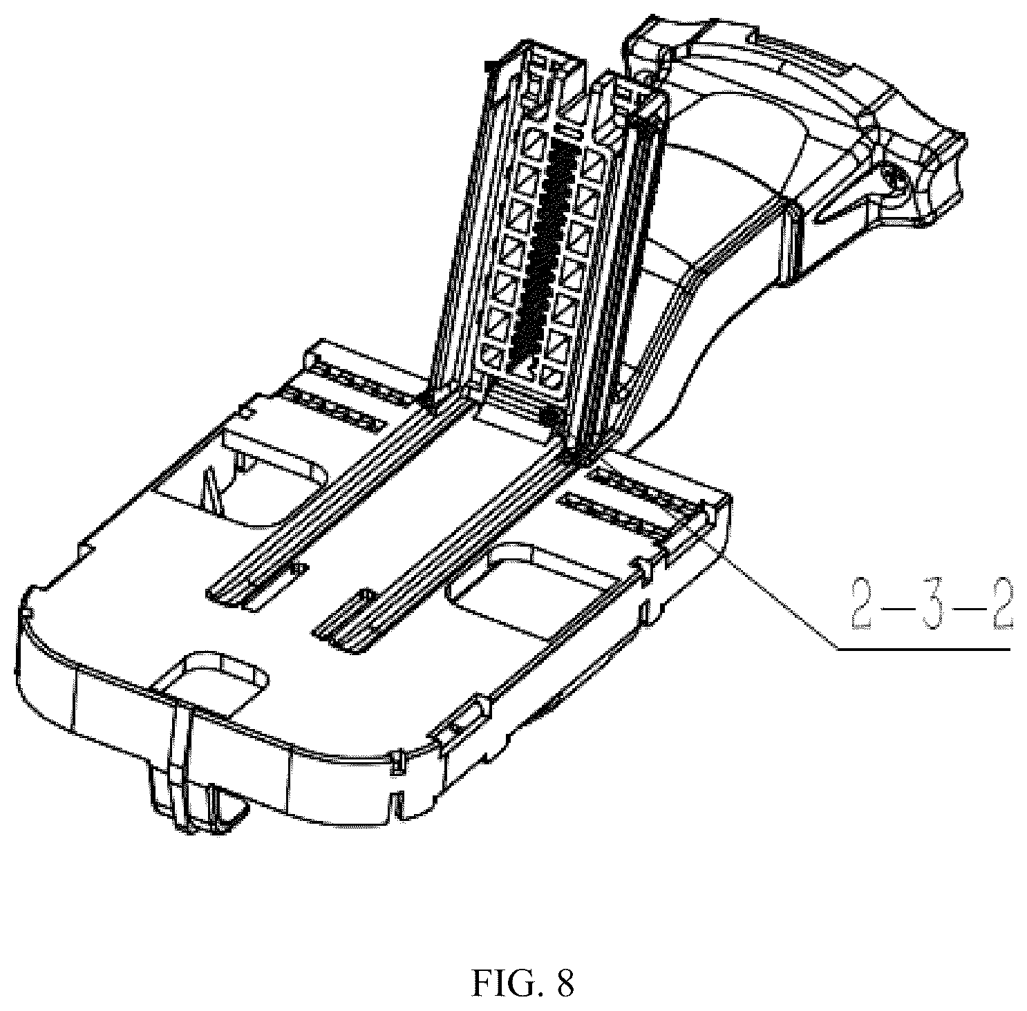 Patent US12353038 Figure 8 – Optical fiber connector box