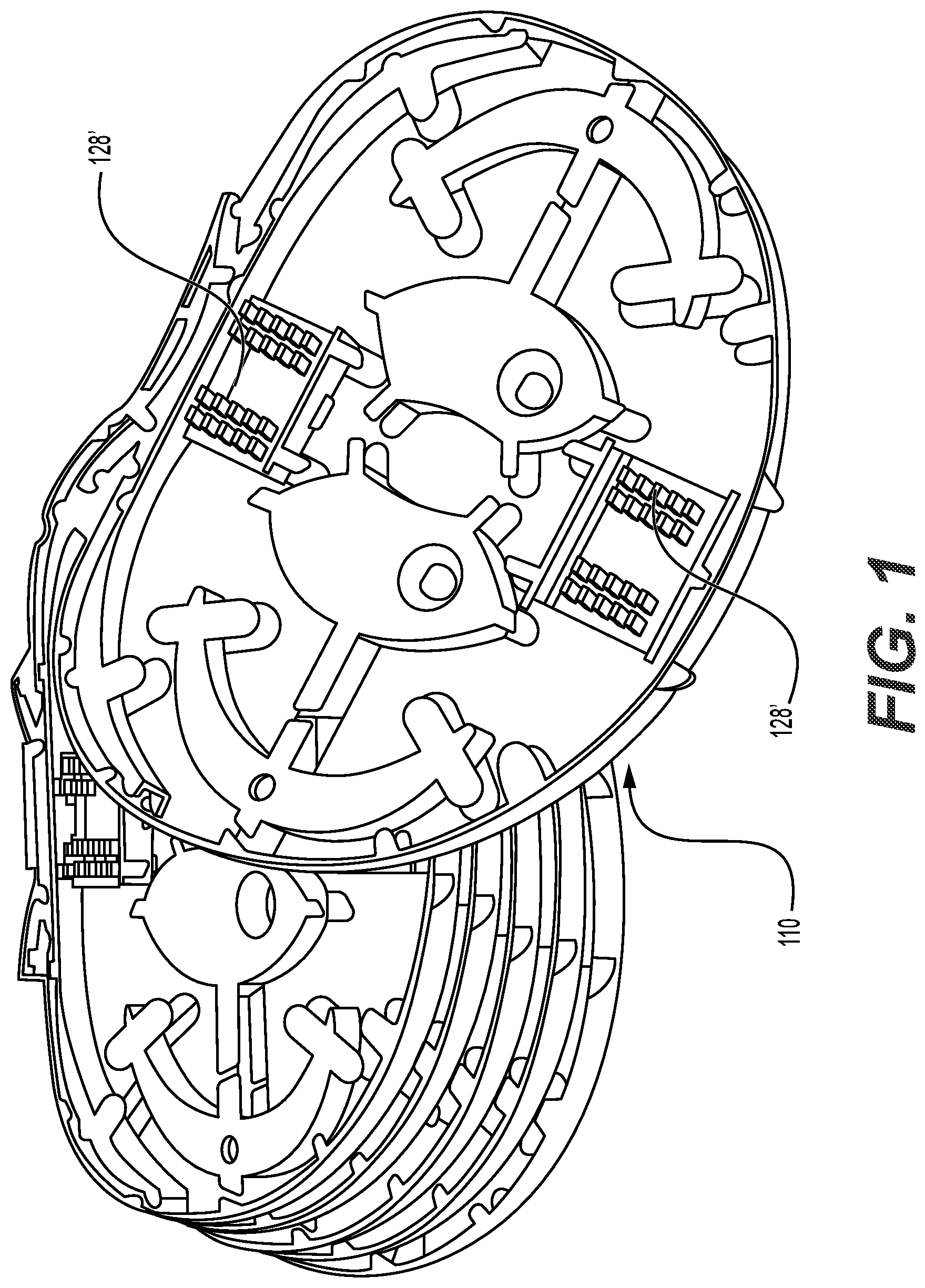 Patent US12353040 — Adapter configured to permit a heat shrink splice holder portion of a fiber splice cassette to hold a mechanical crimp splice protector — Figure 1