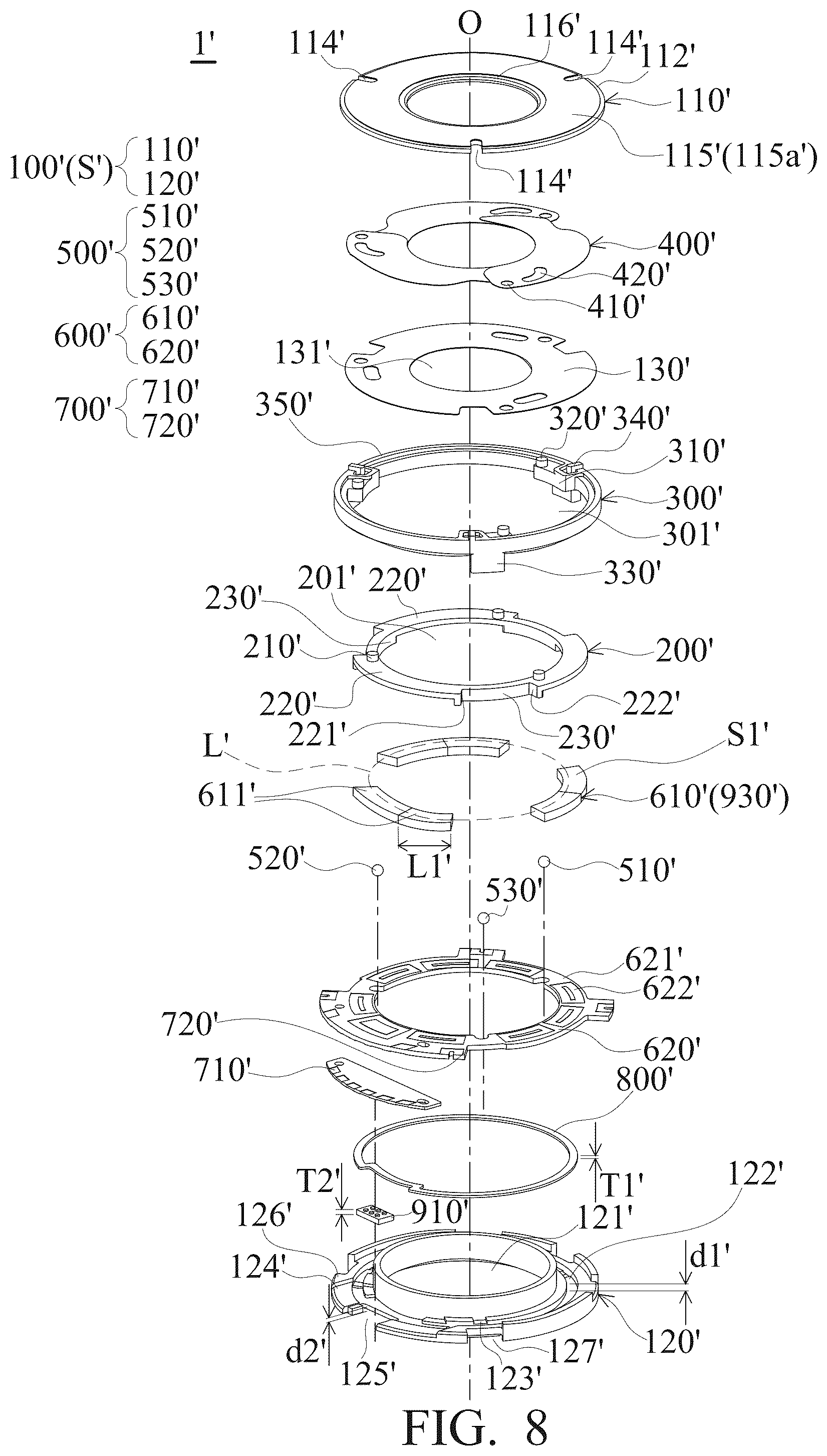 Patent US12353043 Figure 8 – Optical element driving mechanism