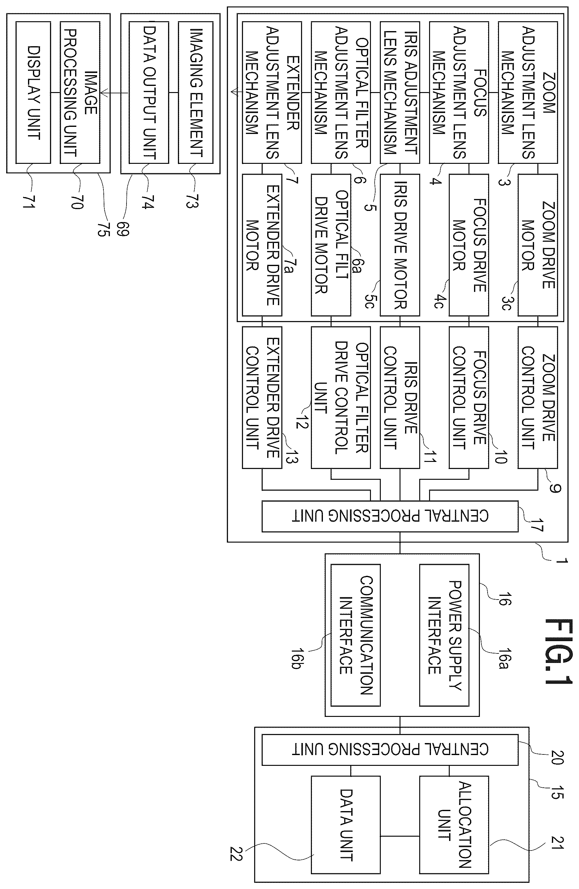 Patent US12353048 Figure 1 – Lens device