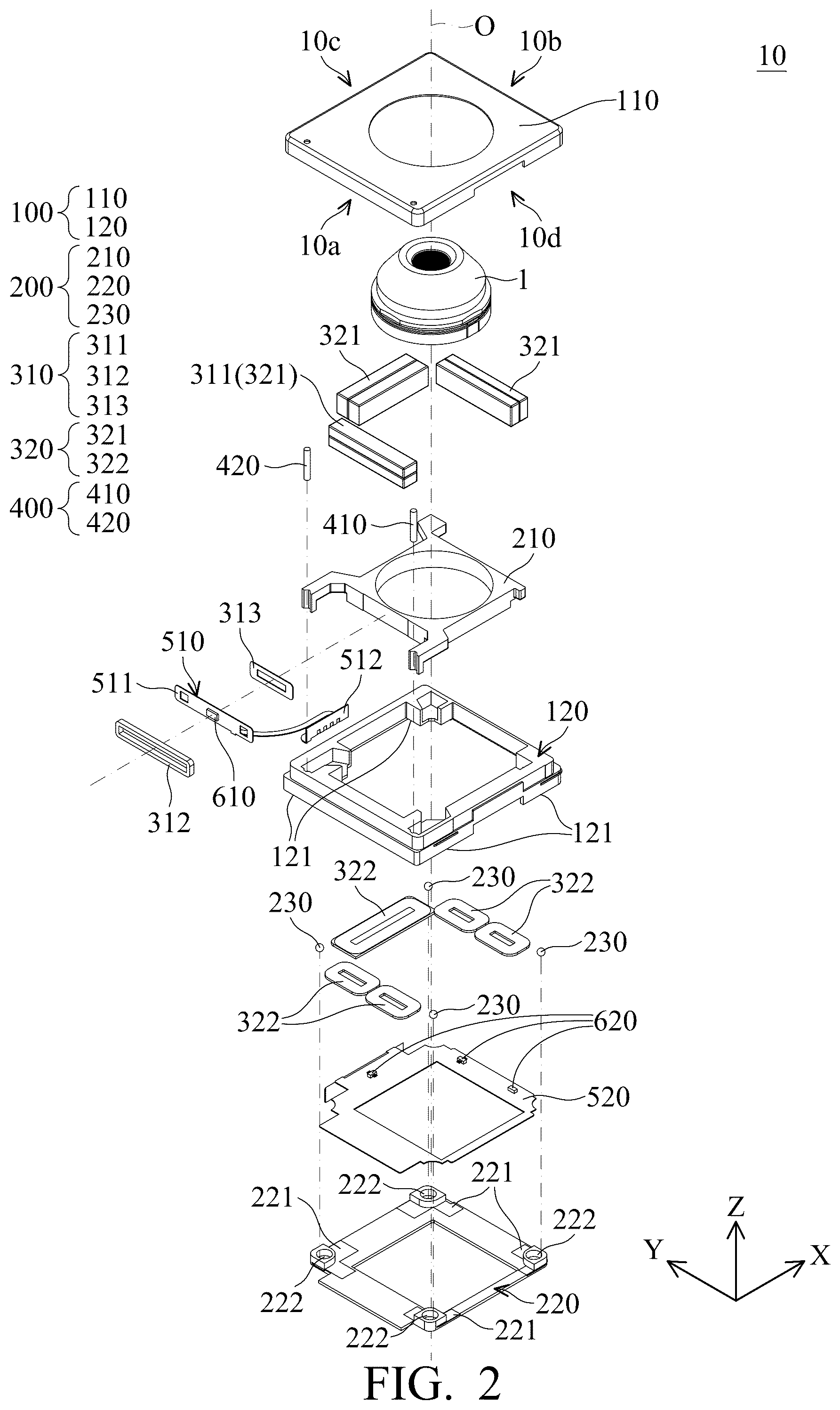 Patent US12353049 Figure 2 – Optical component driving mechanism