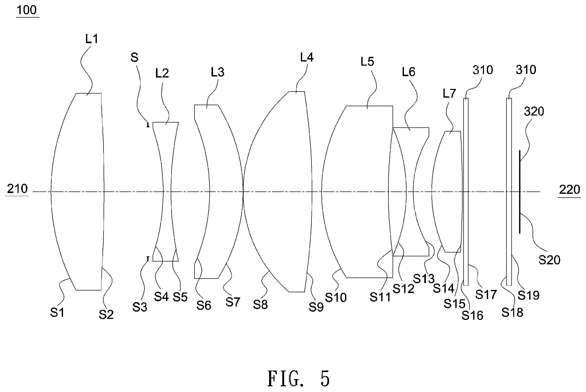 Patent US12353057 Figure 5 – Fixed-focus lens