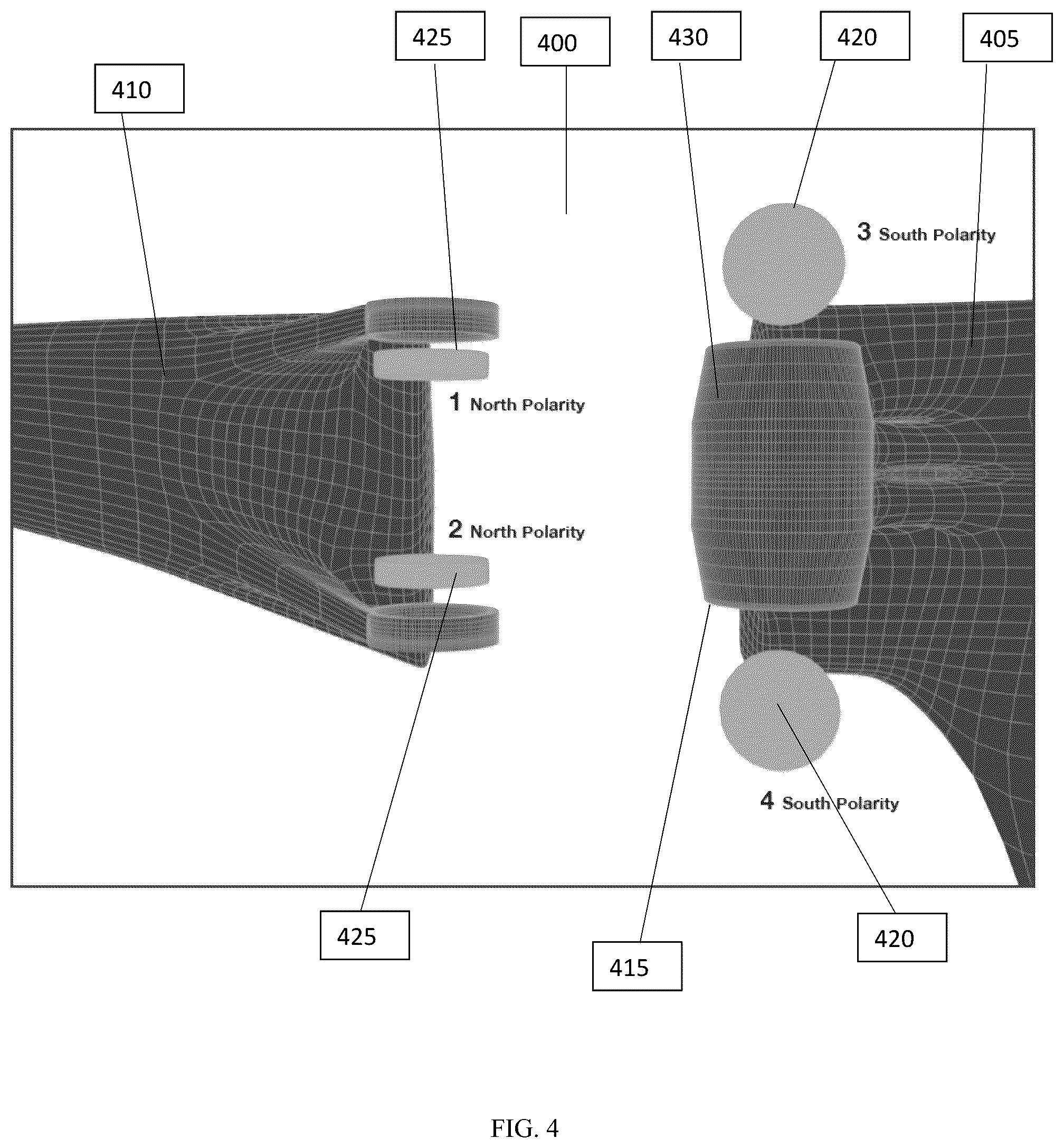 Patent US12353062 Figure 4 – Magnetic coupling for eyewear