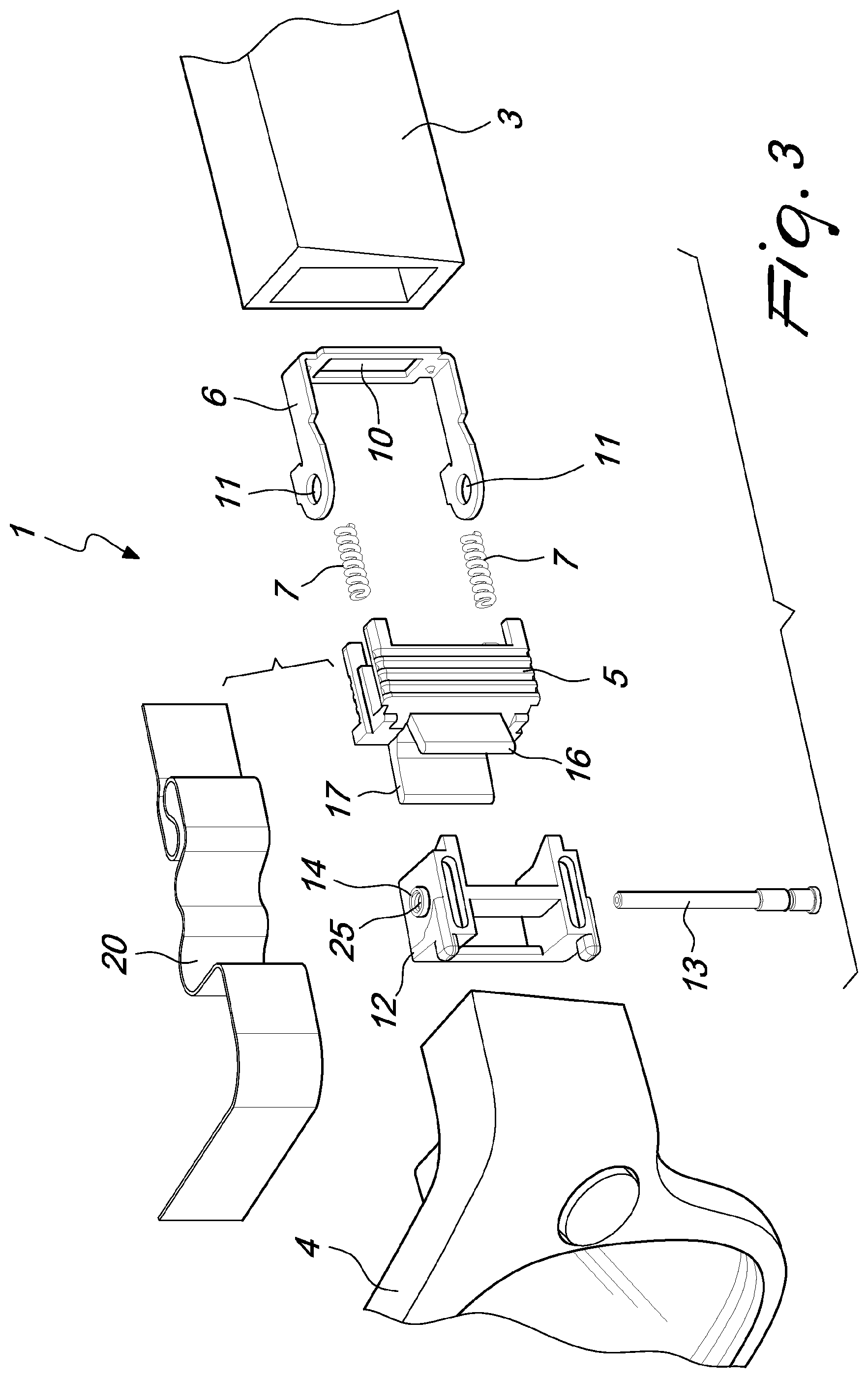 Patent US12353063 Figure 3 – Hinge of the flex type for eyeglasses