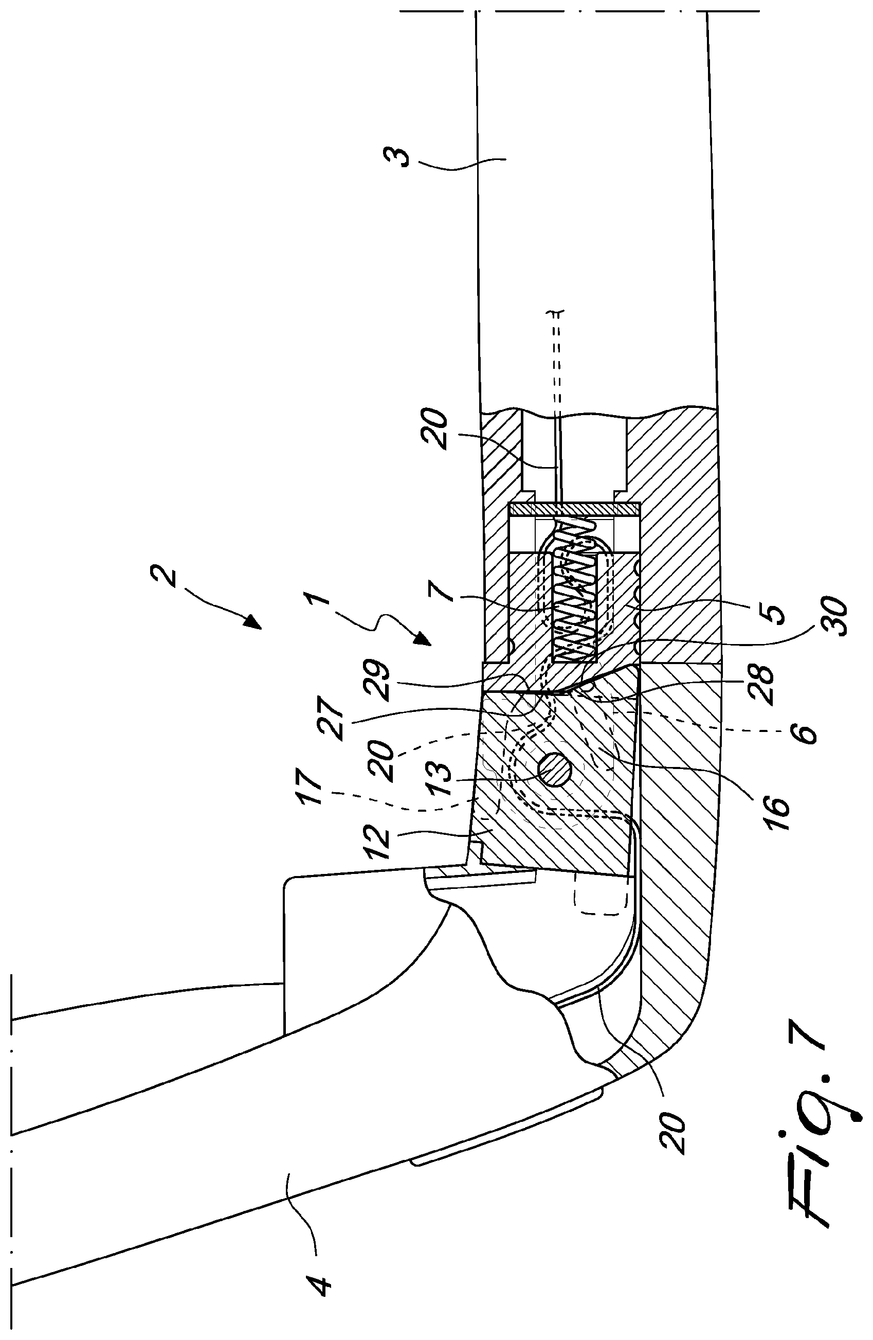 Patent US12353063 Figure 7 – Hinge of the flex type for eyeglasses