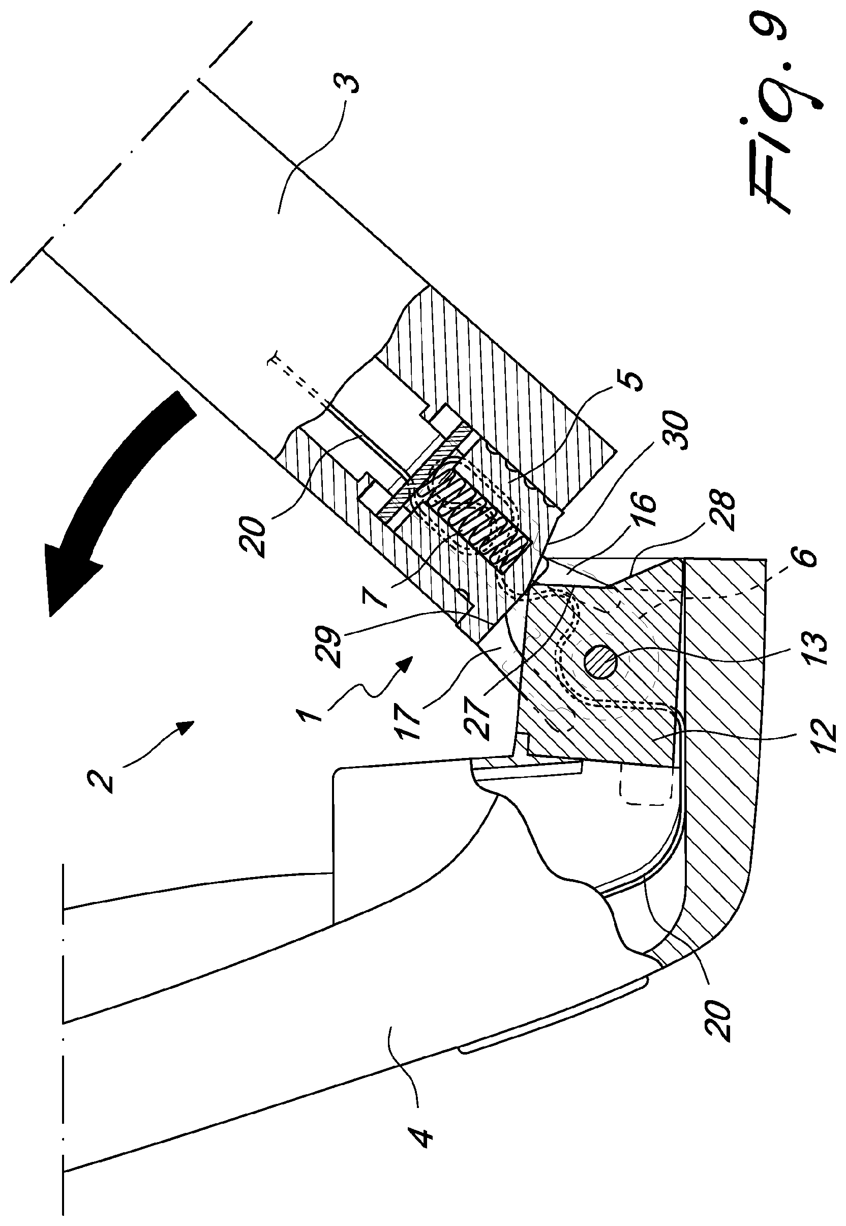 Patent US12353063 Figure 9 – Hinge of the flex type for eyeglasses