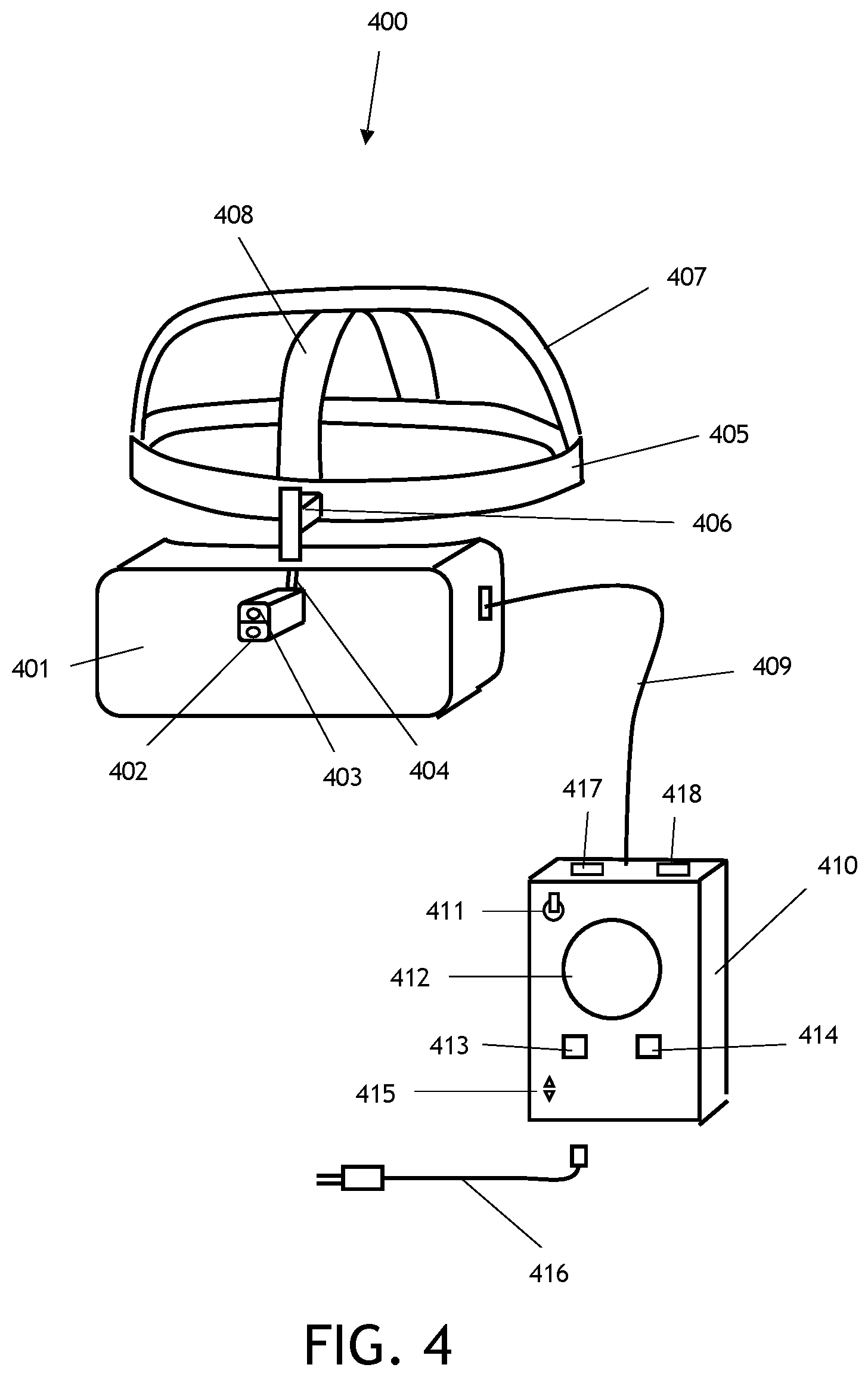 Patent US12353066 Figure 4 – Electronic loupe