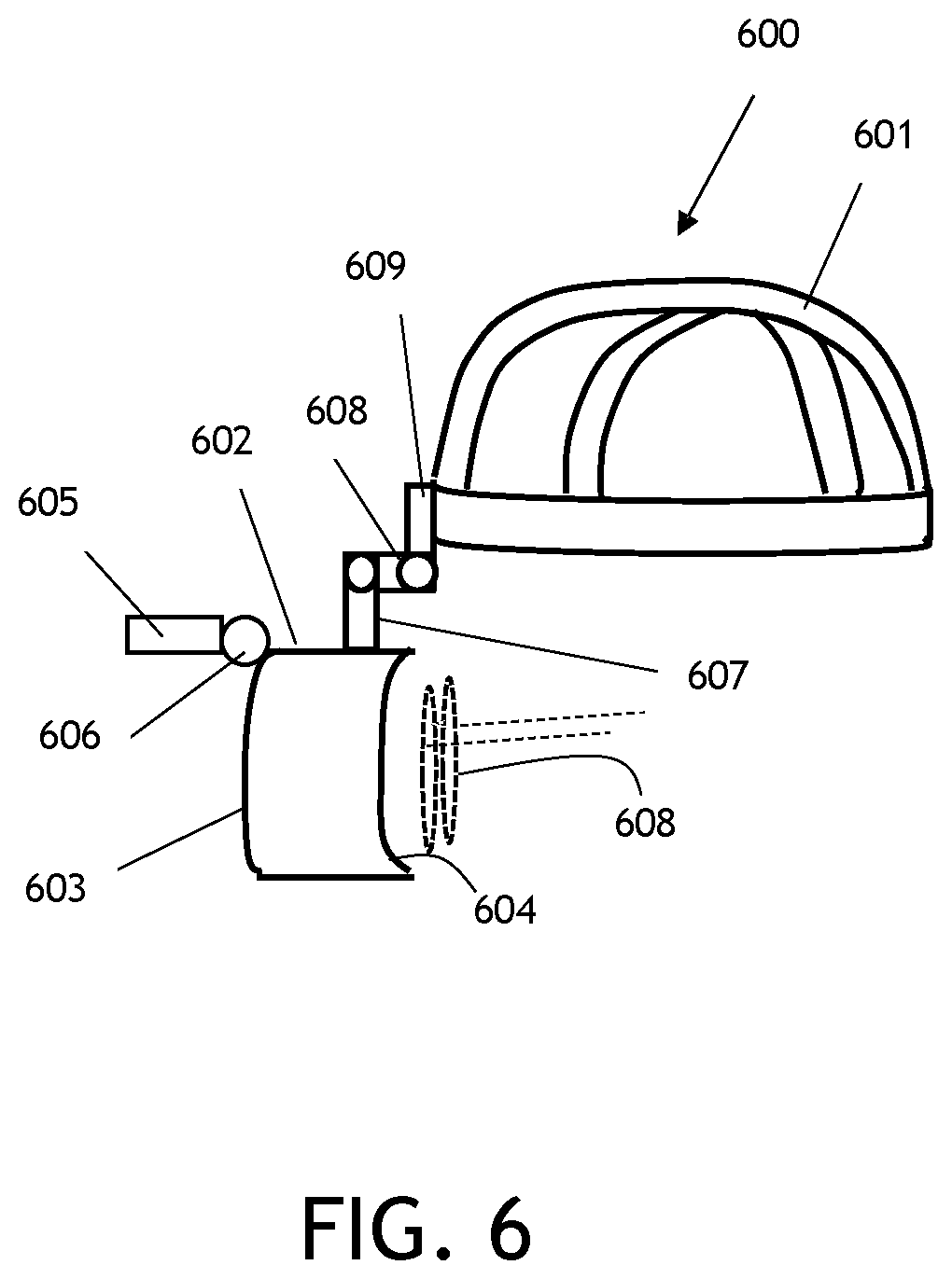 Patent US12353066 Figure 6 – Electronic loupe
