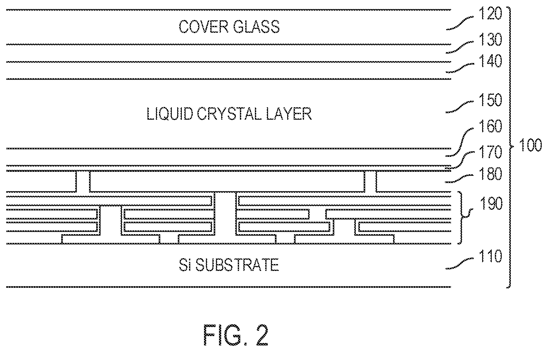 Patent US12353067 Figure 2 – Liquid crystal device, optical system, spatial phase modulator, and method of manufacturing liquid crystal device