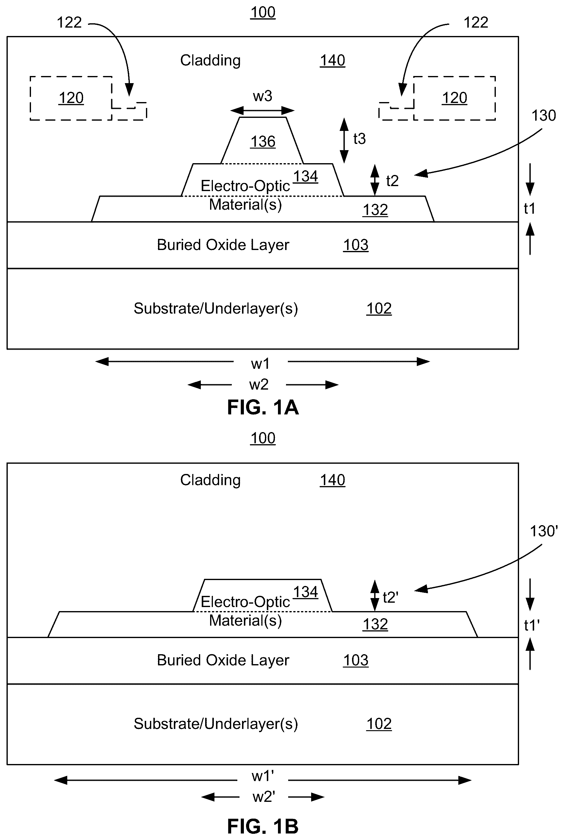 Patent US12353071 — Multilayer thin film lithium-containing optical devices — Figure 1