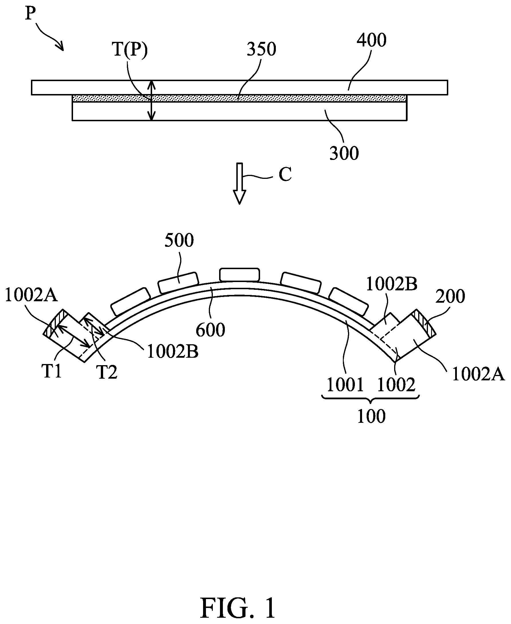 Patent US12353082 Figure 1 – Foldable electronic device