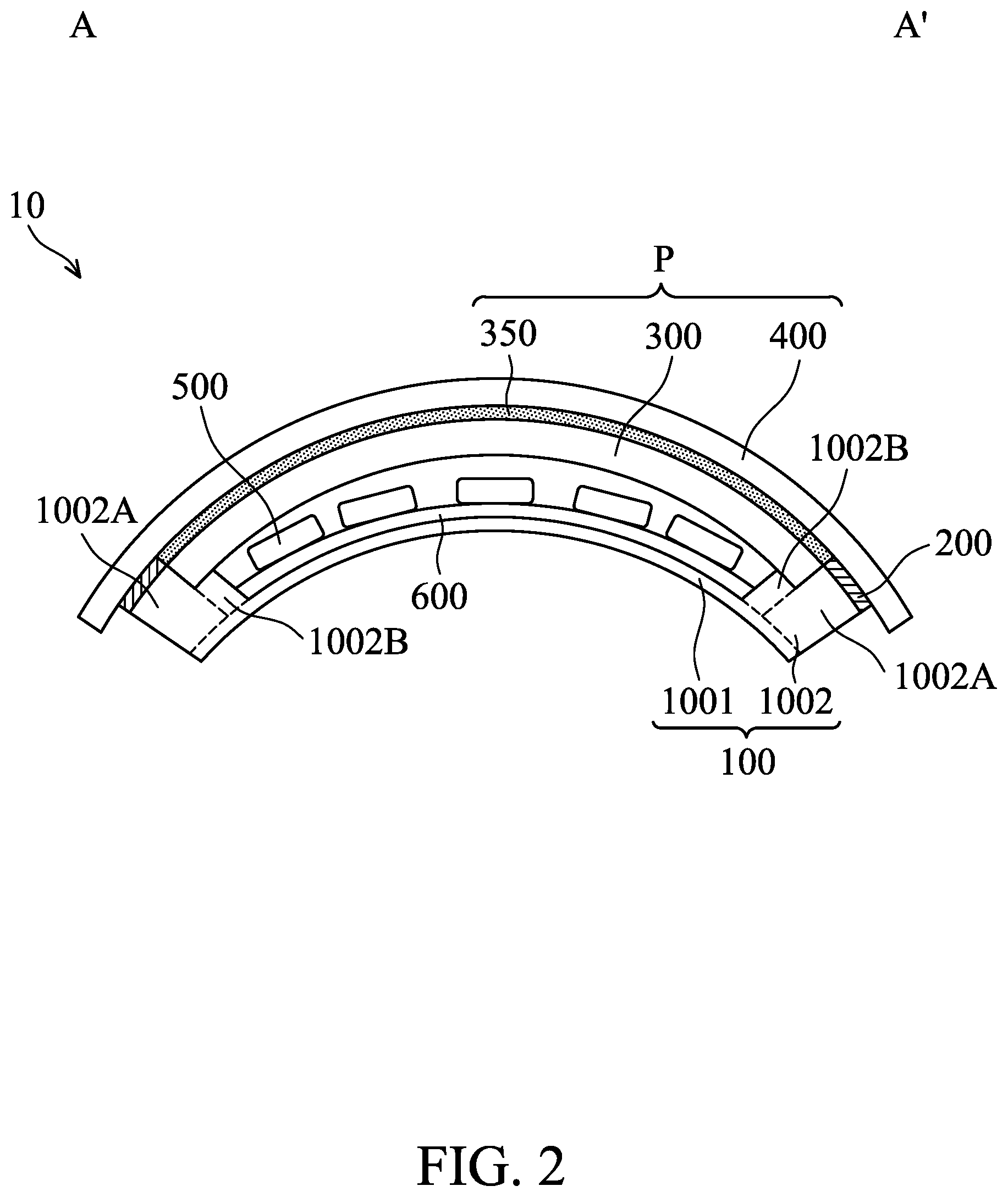 Patent US12353082 Figure 2 – Foldable electronic device