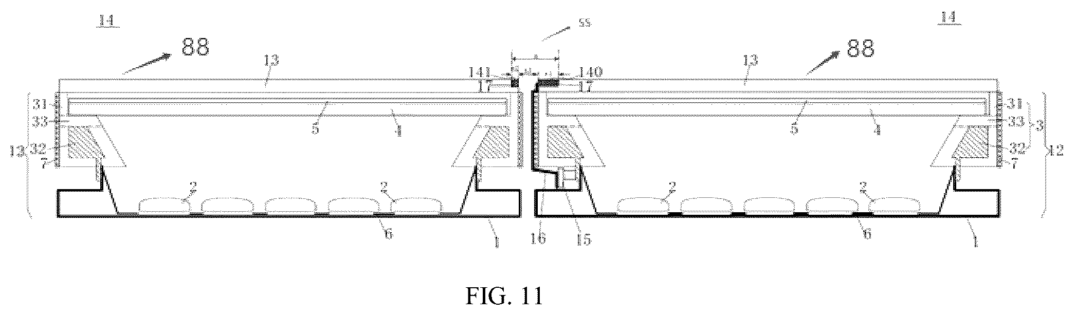 Patent US12353085 Figure 9 – Backlight module, display module, spliced display screen and display apparatus