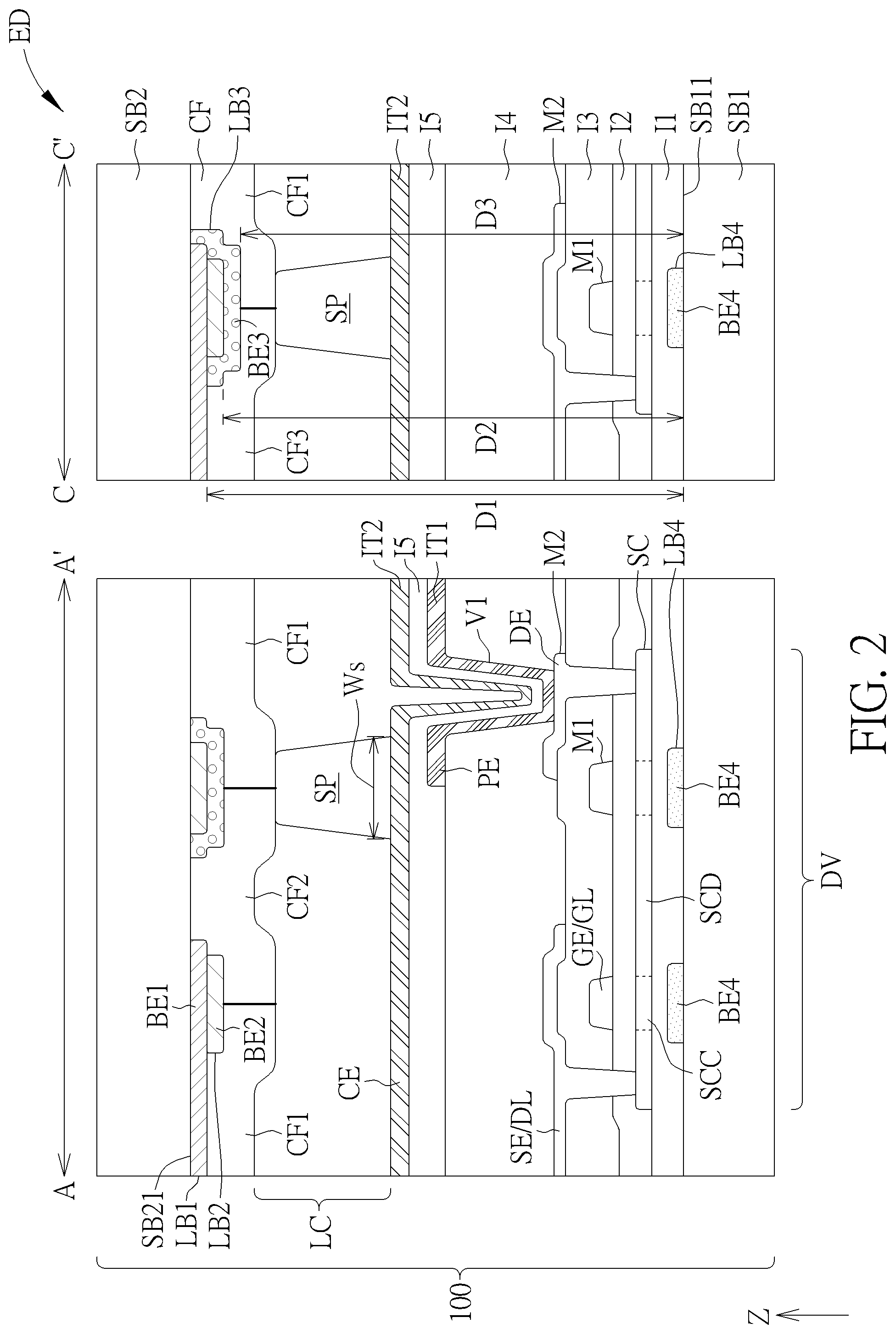 Patent US12353090 Figure 2 – Electronic device