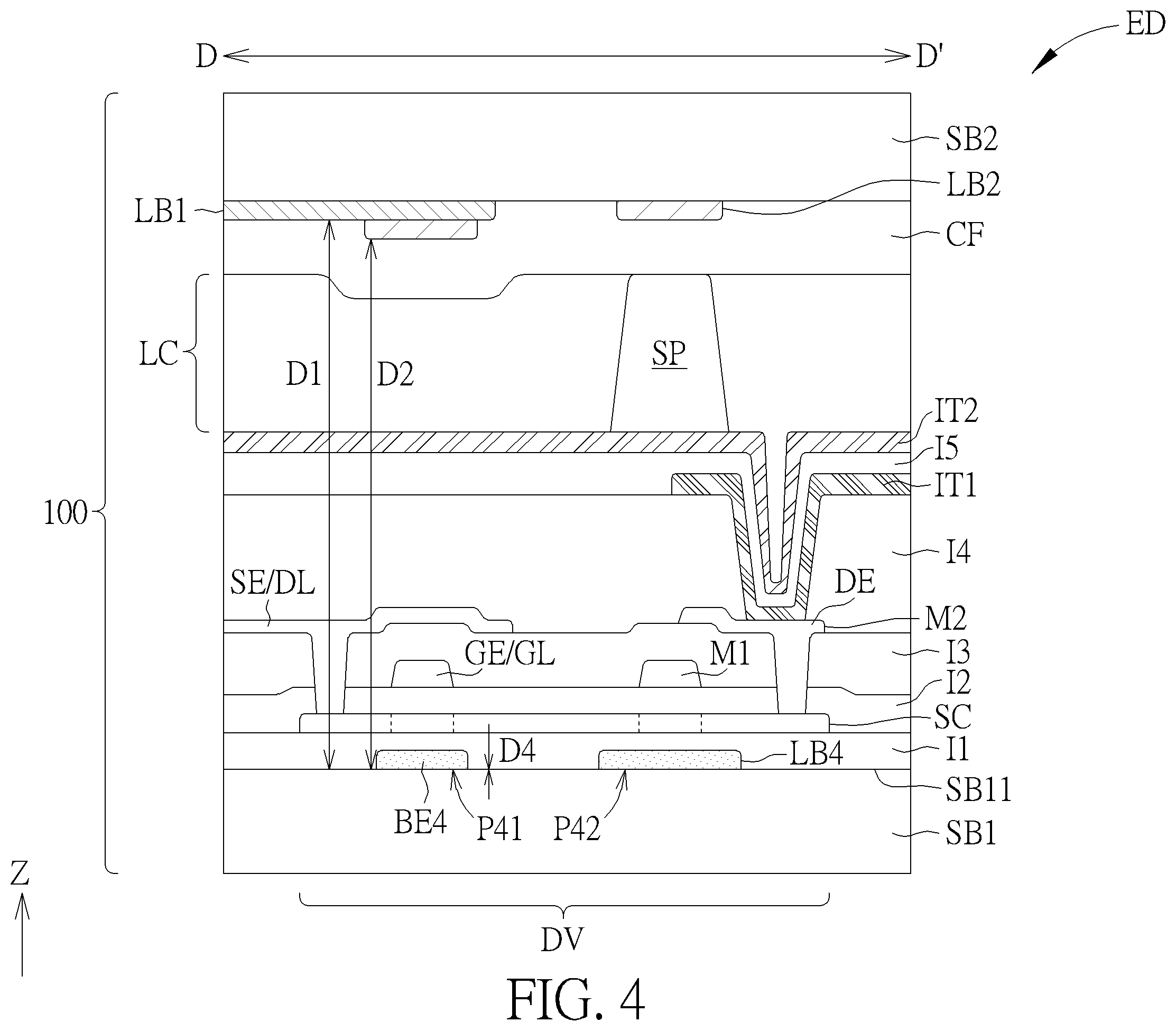 Patent US12353090 Figure 4 – Electronic device
