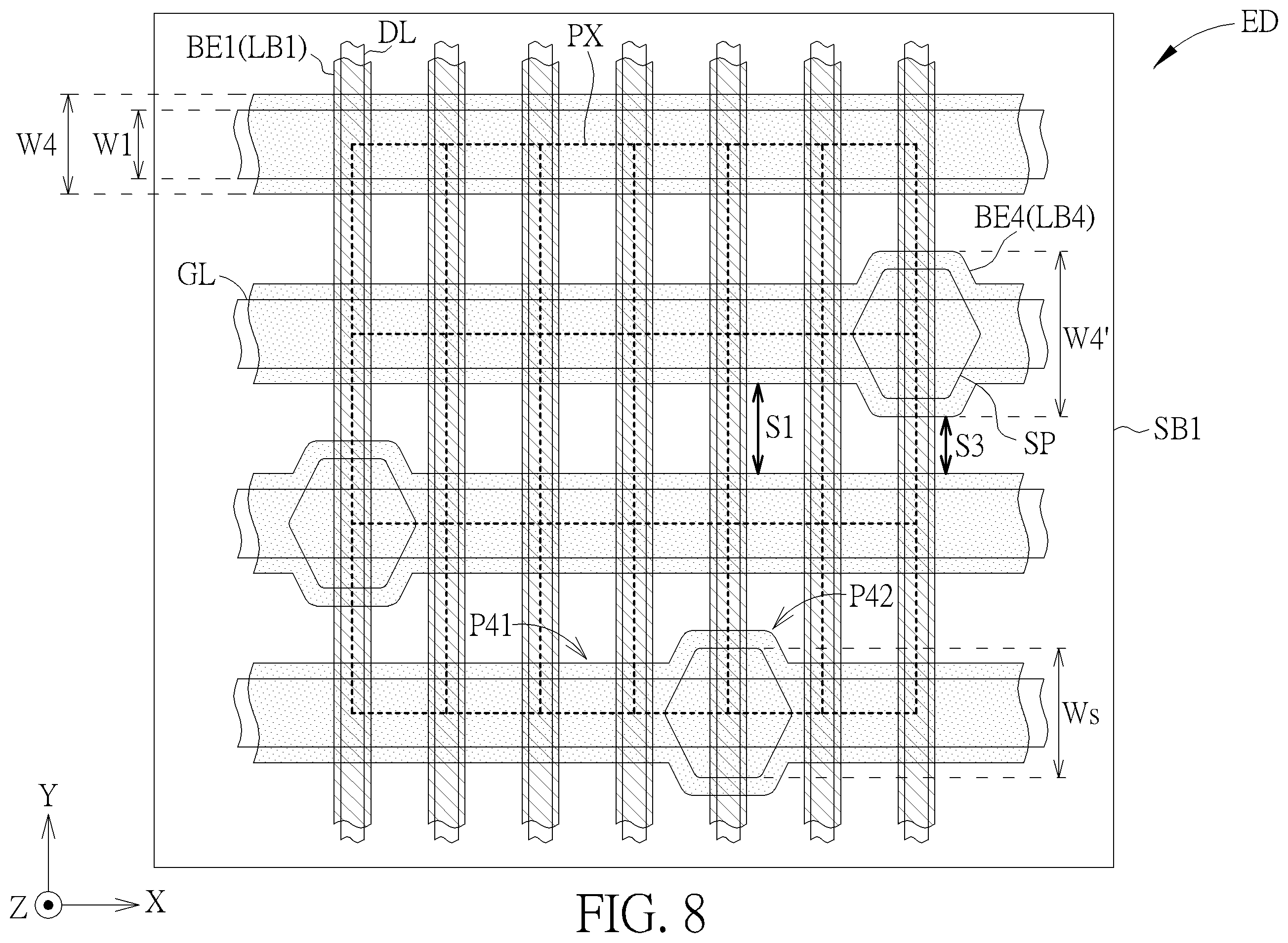 Patent US12353090 Figure 8 – Electronic device