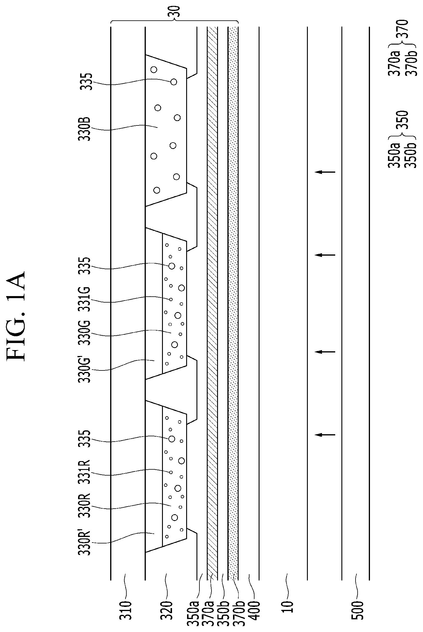 Patent US12353091 Figure 1 – Display device having improved light emission and color reproducibility
