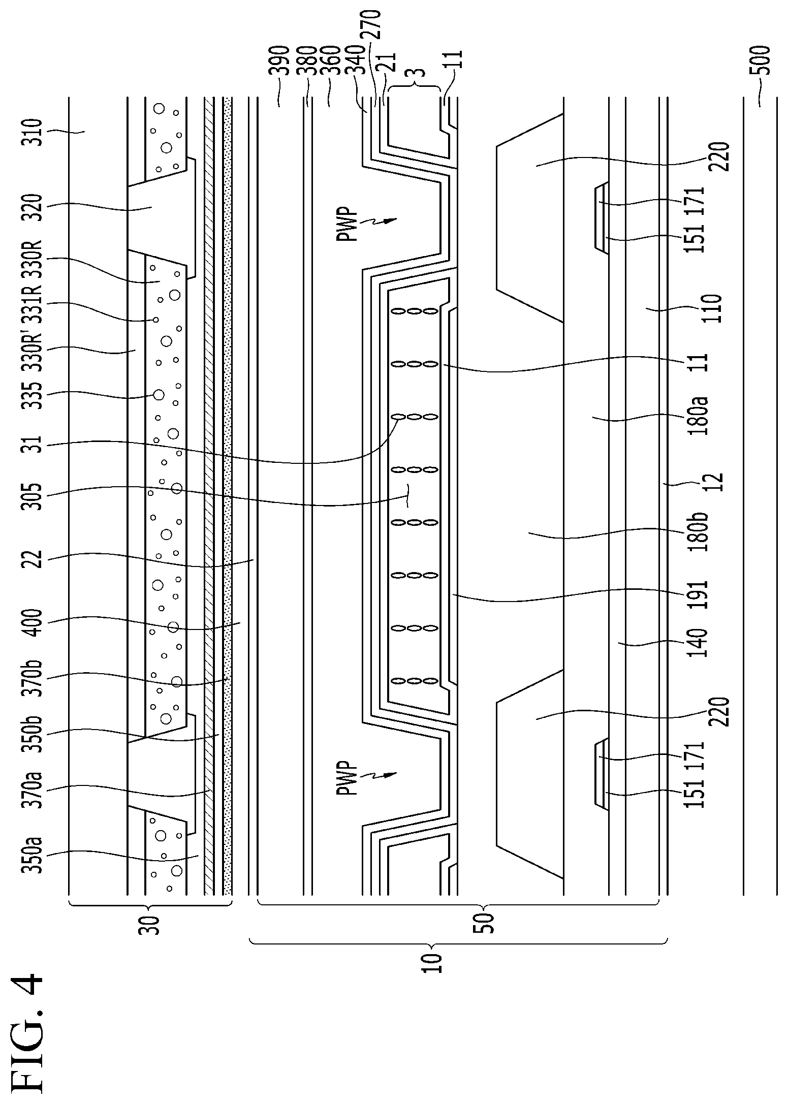Patent US12353091 Figure 5 – Display device having improved light emission and color reproducibility