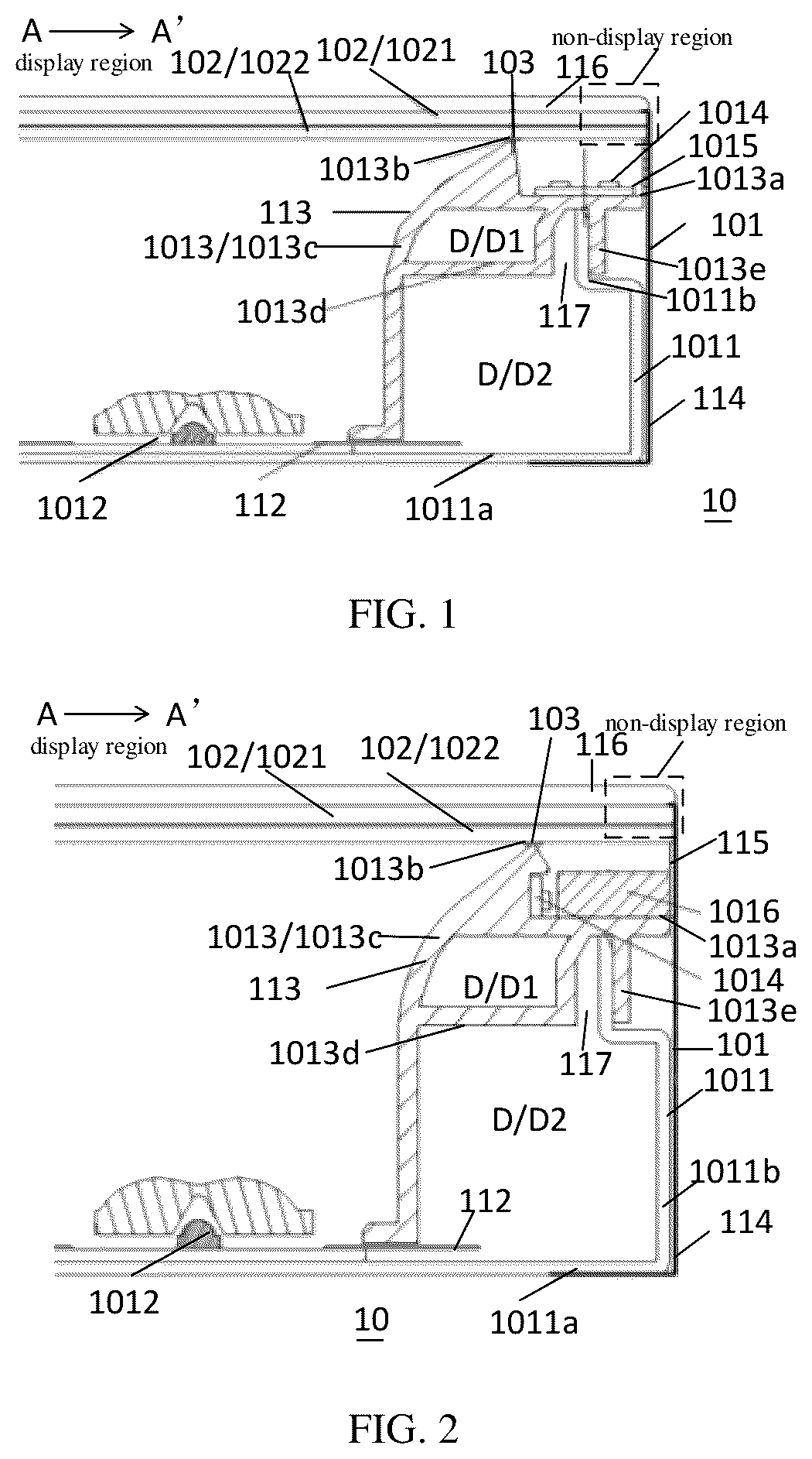 Patent US12353094 Figure 1 – Display module and middle frame