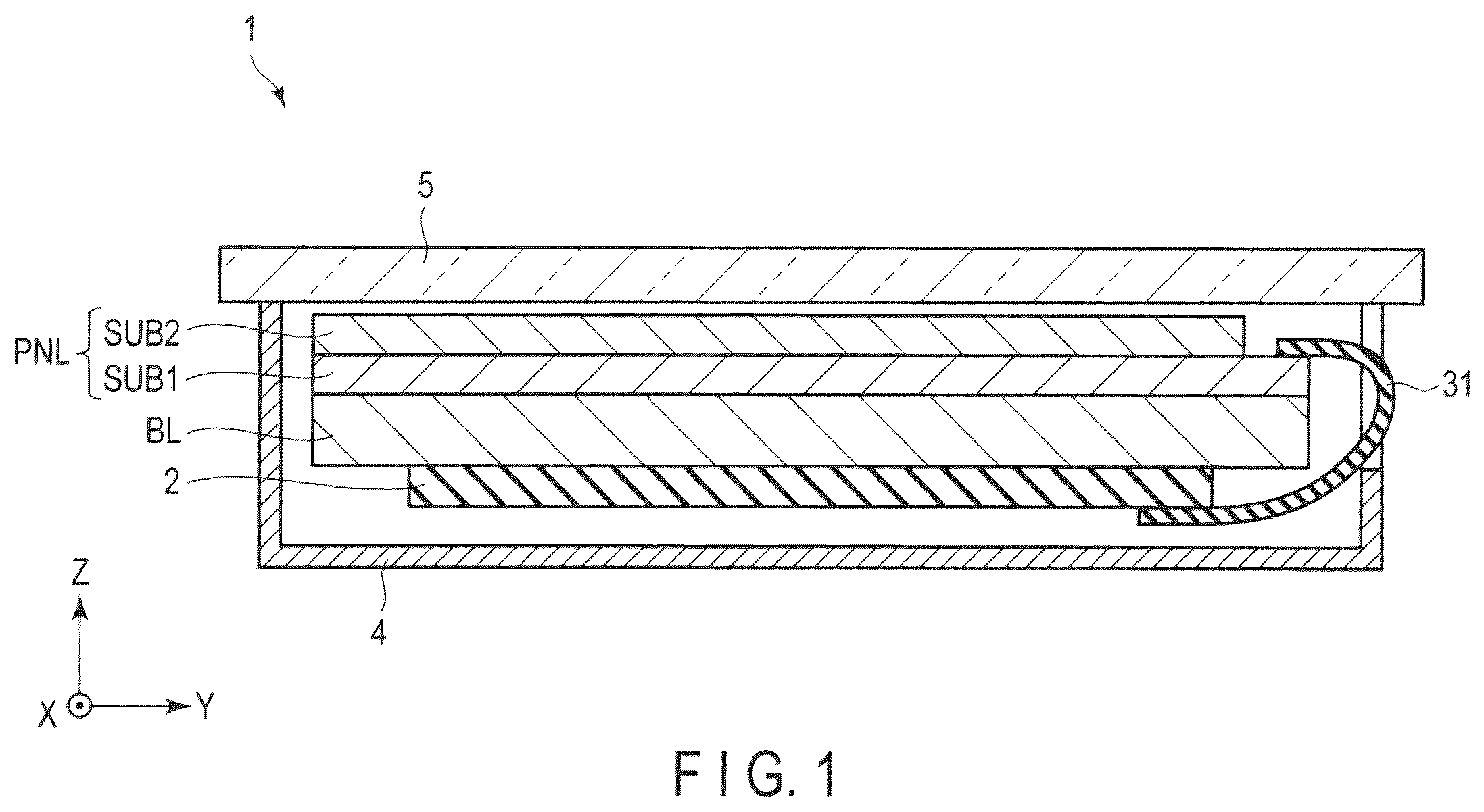 Patent US12353099 Figure 1 – Display device