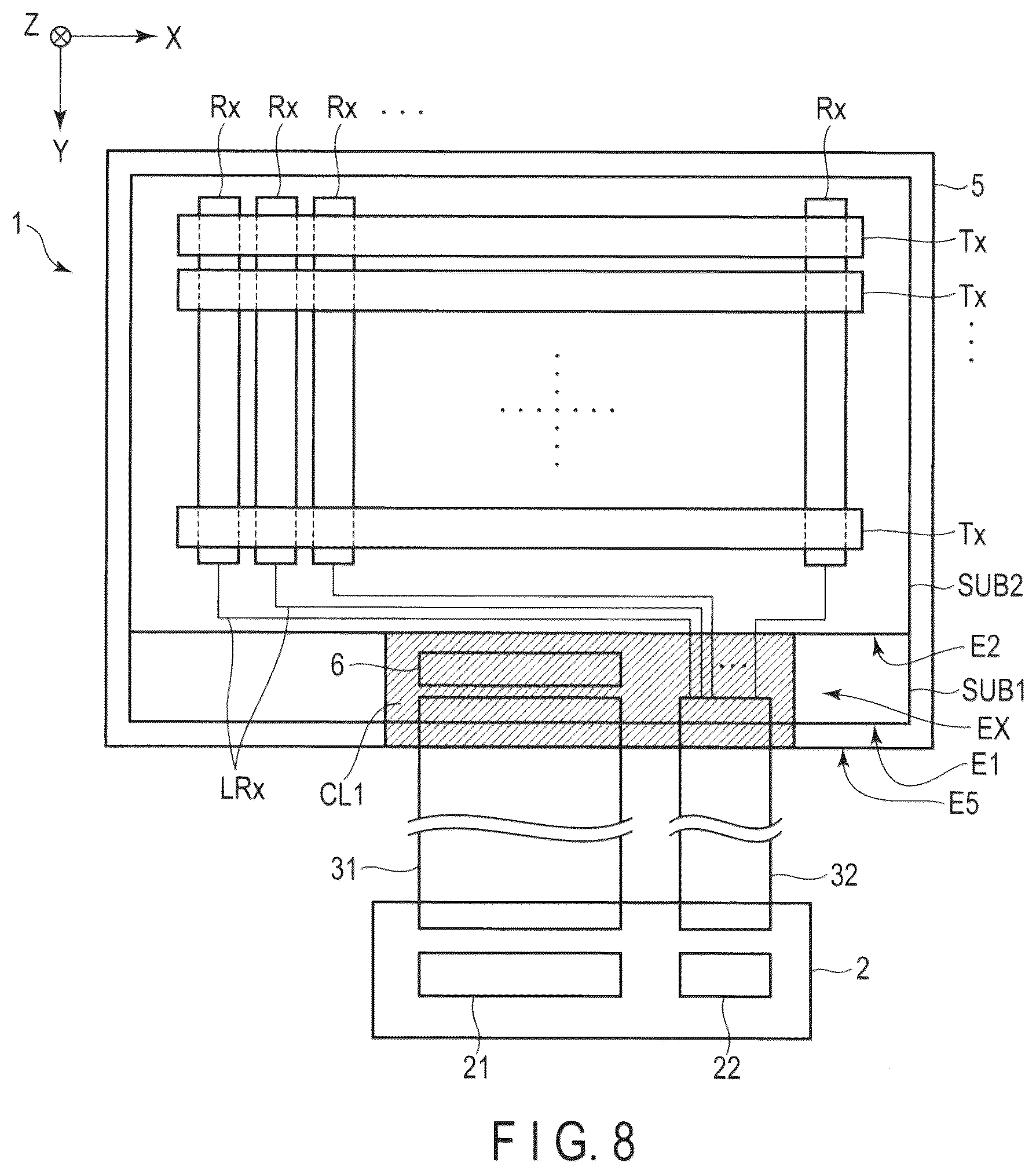 Patent US12353099 Figure 8 – Display device